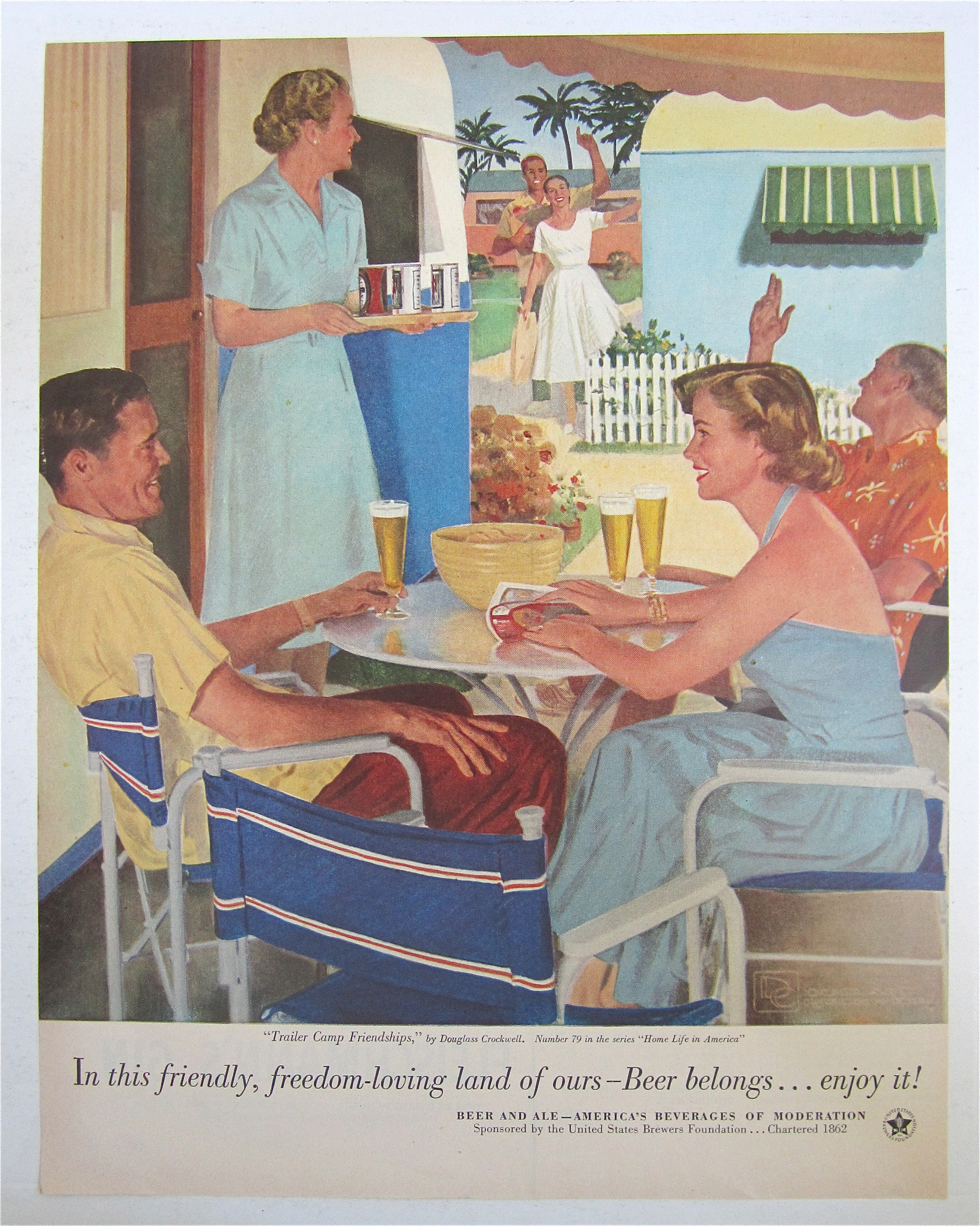 1953 Beer Belongs By Douglass Crockwell