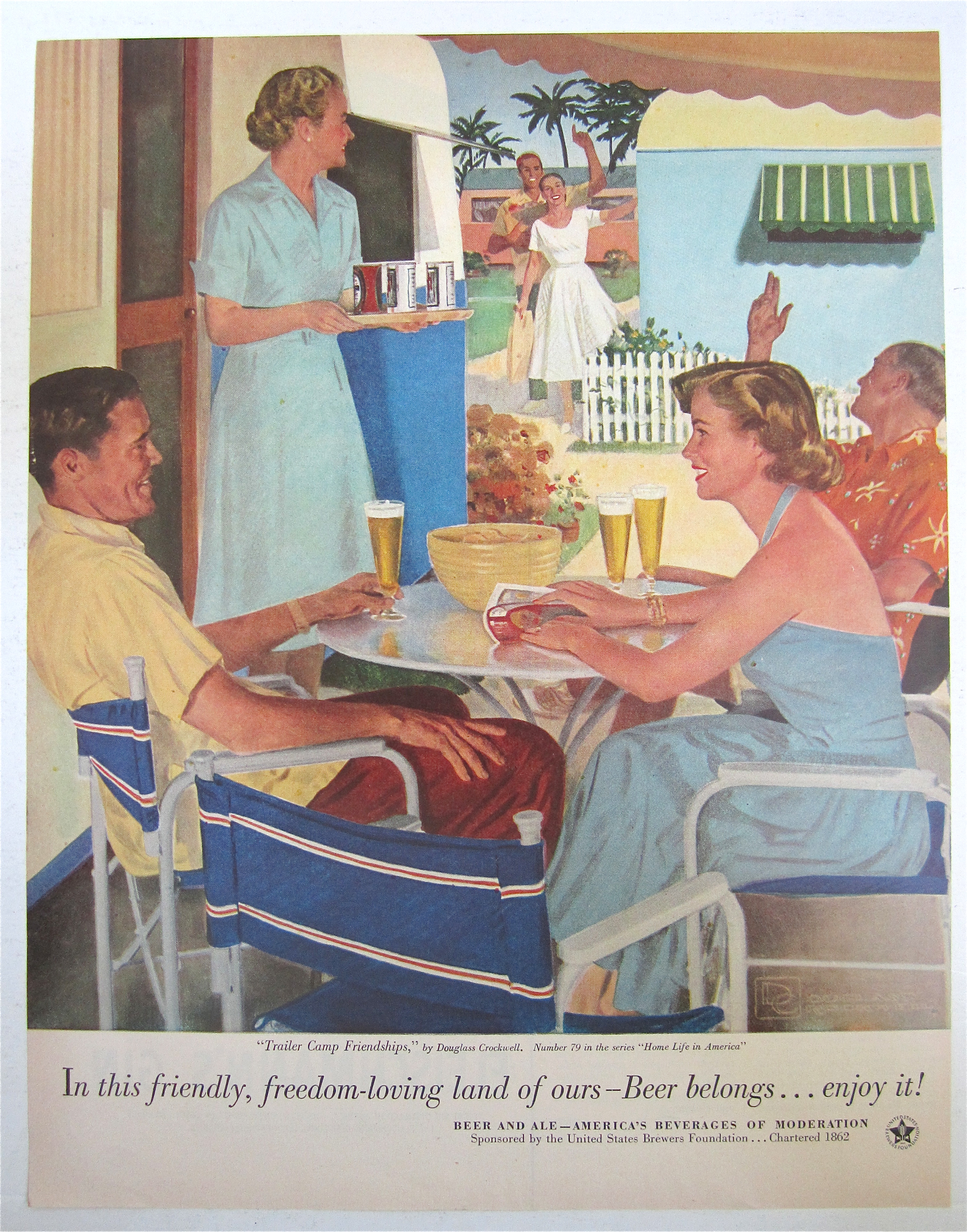 1953 Beer Belongs By Douglass Crockwell