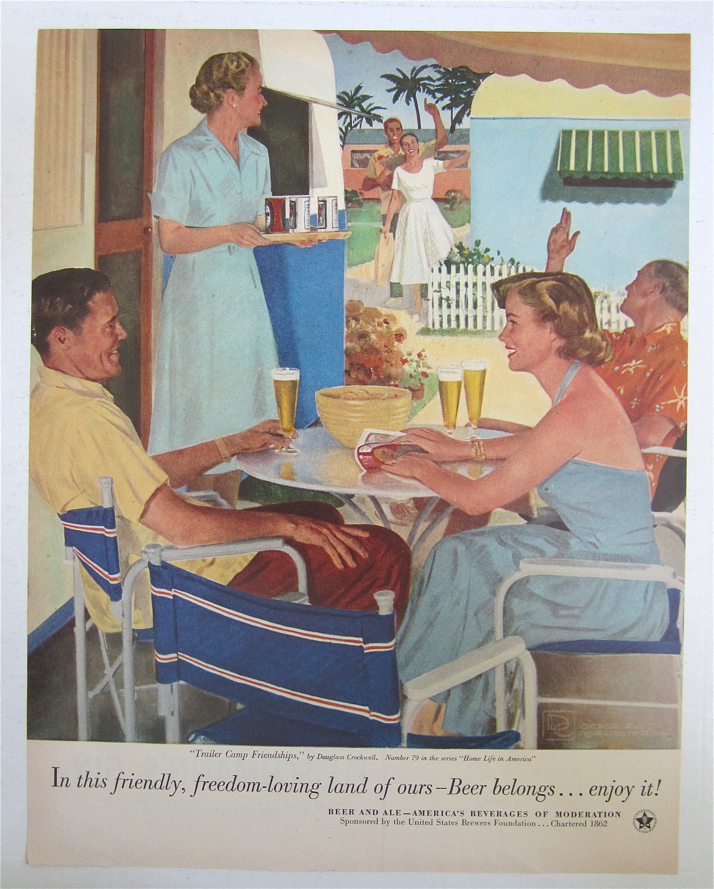 1953 Beer Belongs By Douglass Crockwell