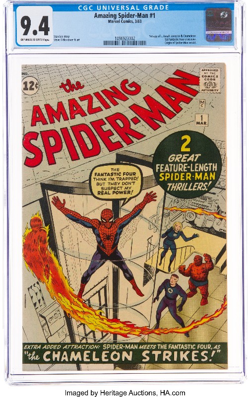 Amazing Spider-Man #1 CGC Graded 9.4 White Pages Marvel Comics (March 1963)
