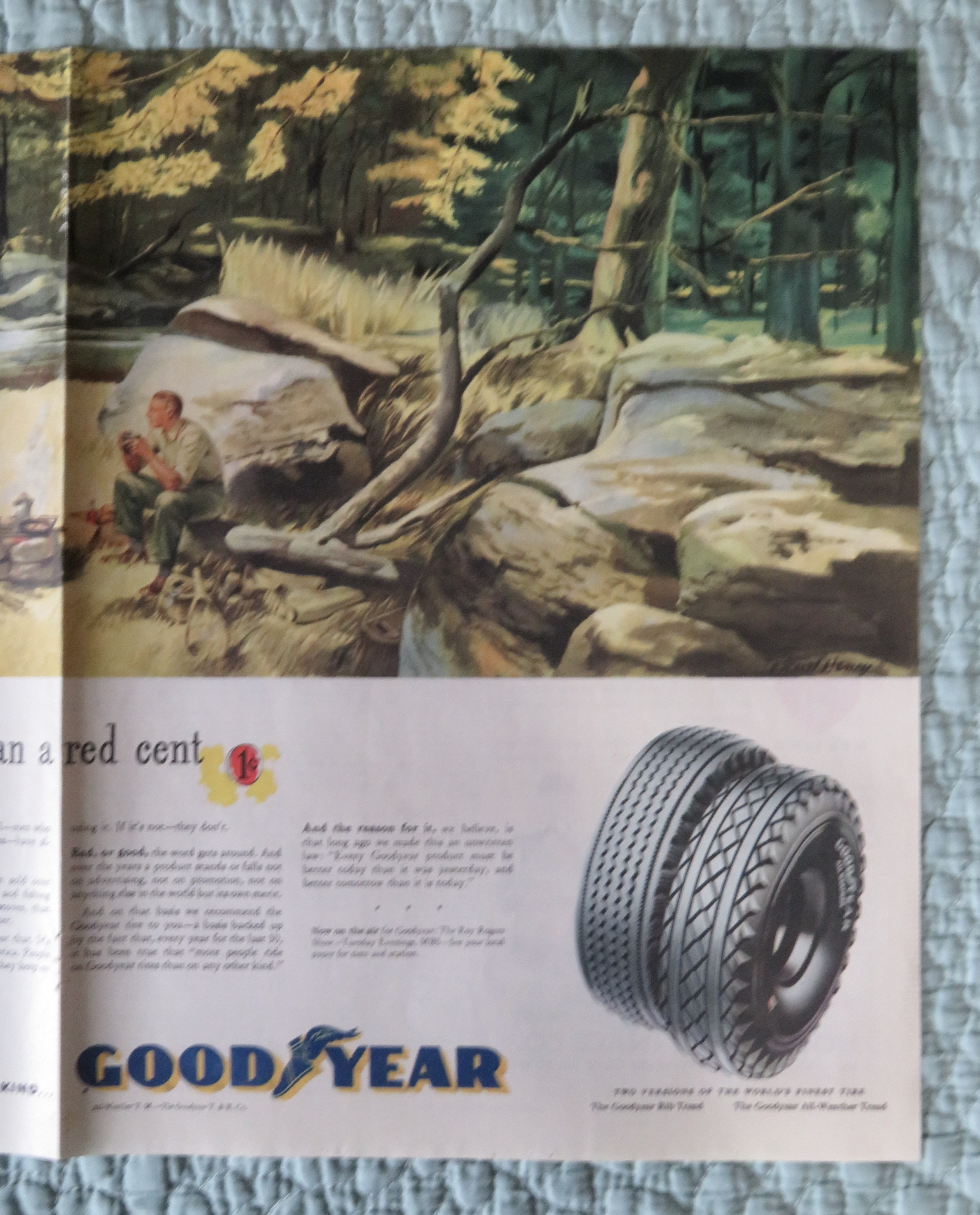 1948 Goodyear Tires with a Salesman & His Car