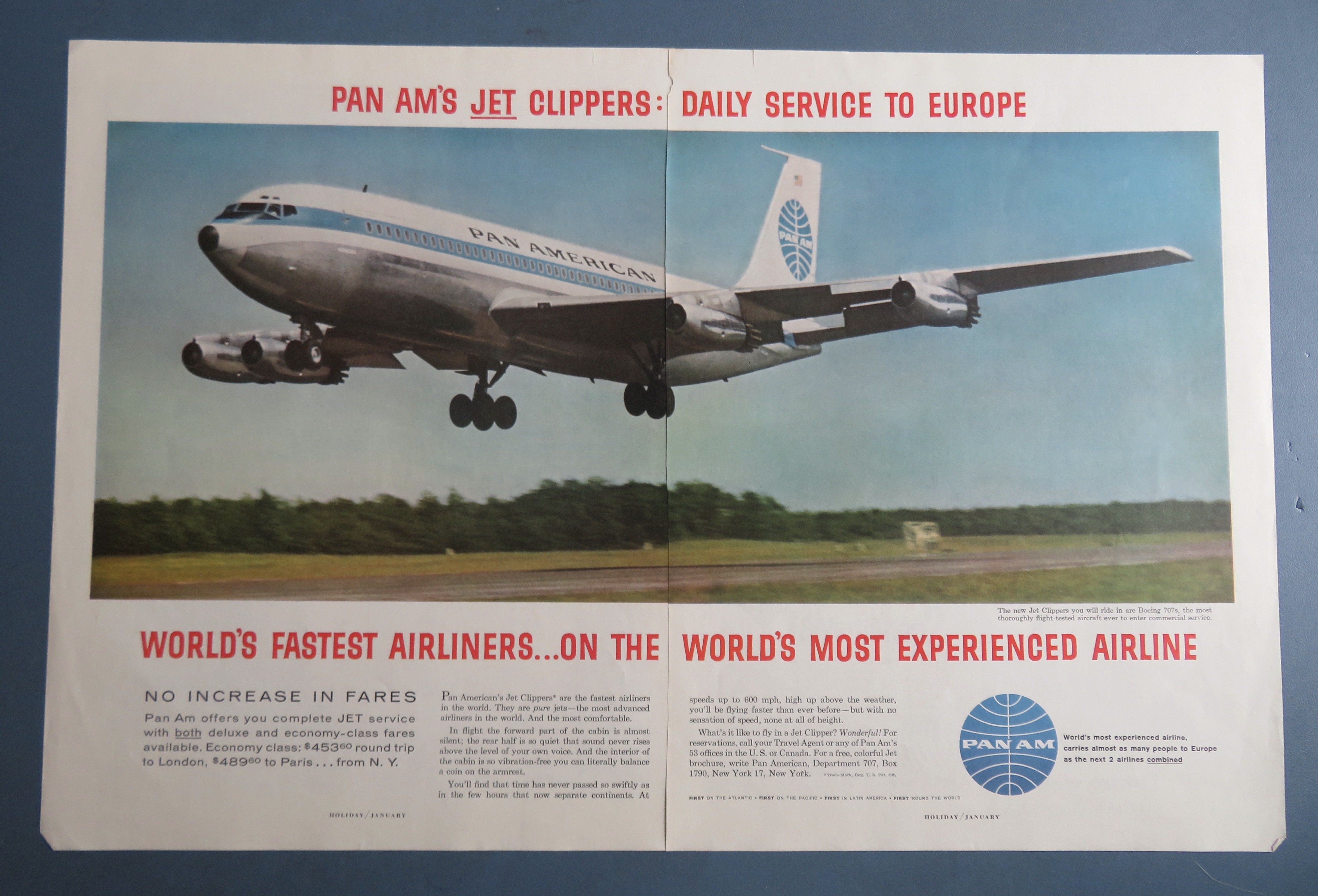 1959 Pan American Airlines w/ World's Fastest Airliner