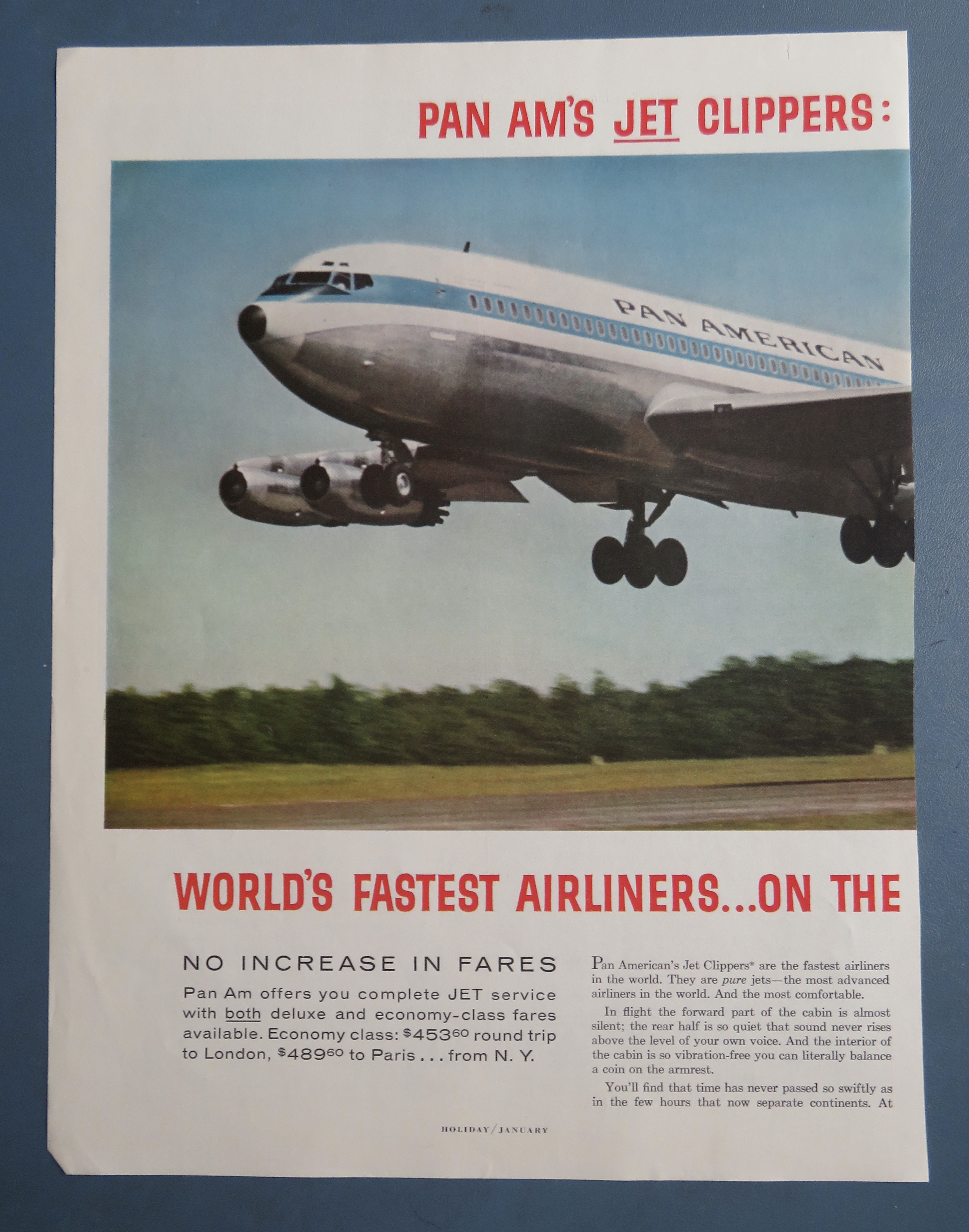 1959 Pan American Airlines w/ World's Fastest Airliner