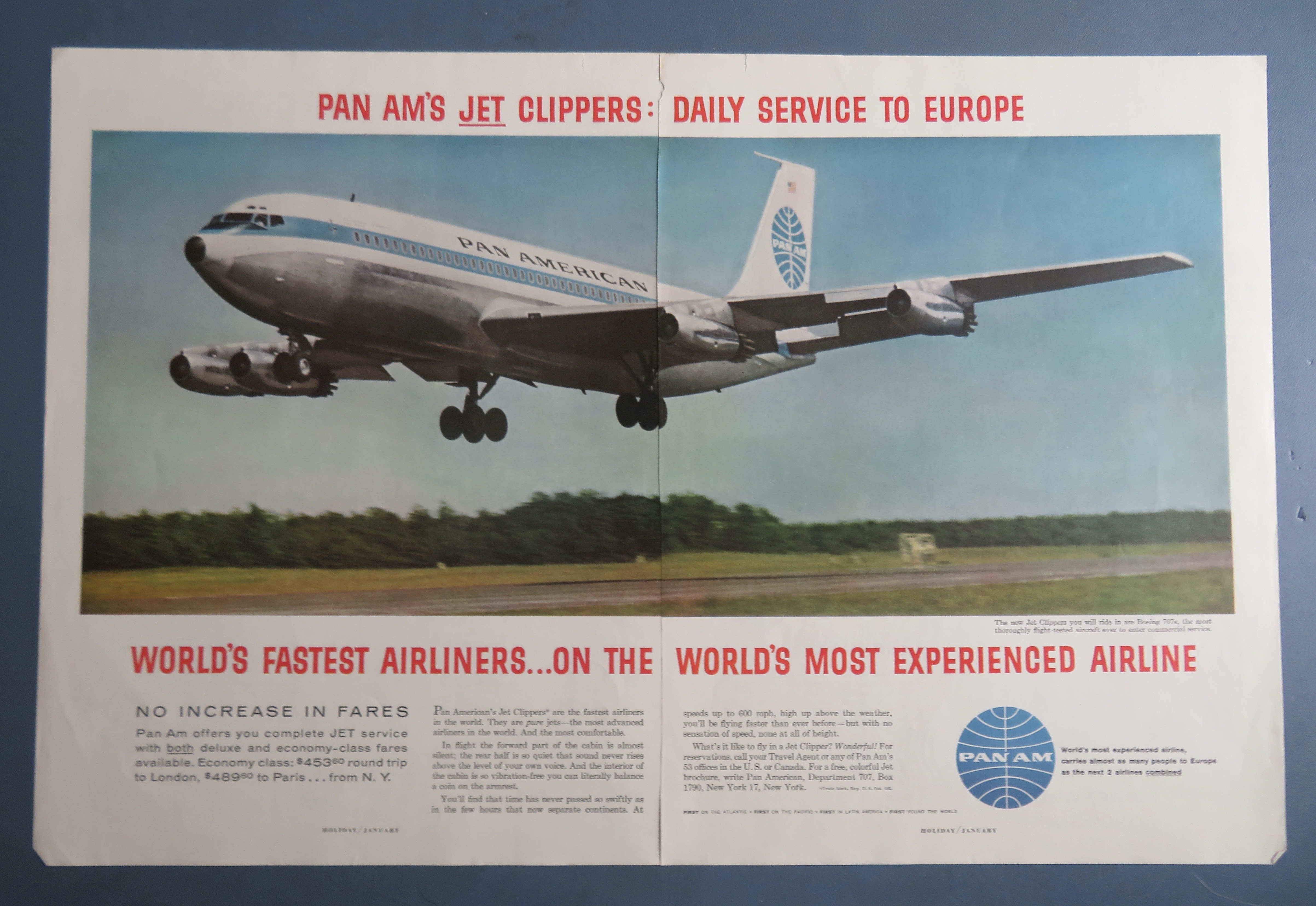 1959 Pan American Airlines w/ World's Fastest Airliner