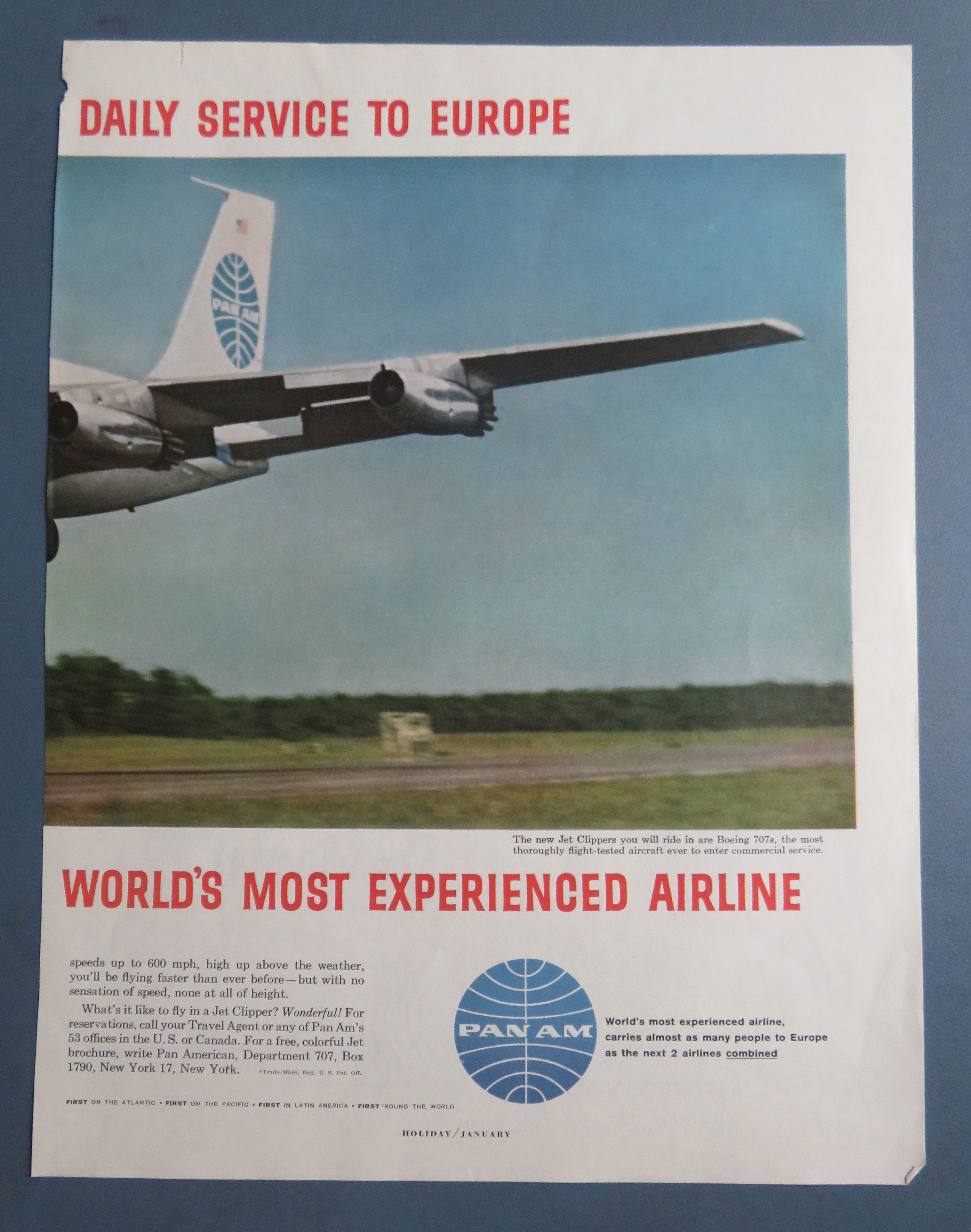 1959 Pan American Airlines w/ World's Fastest Airliner