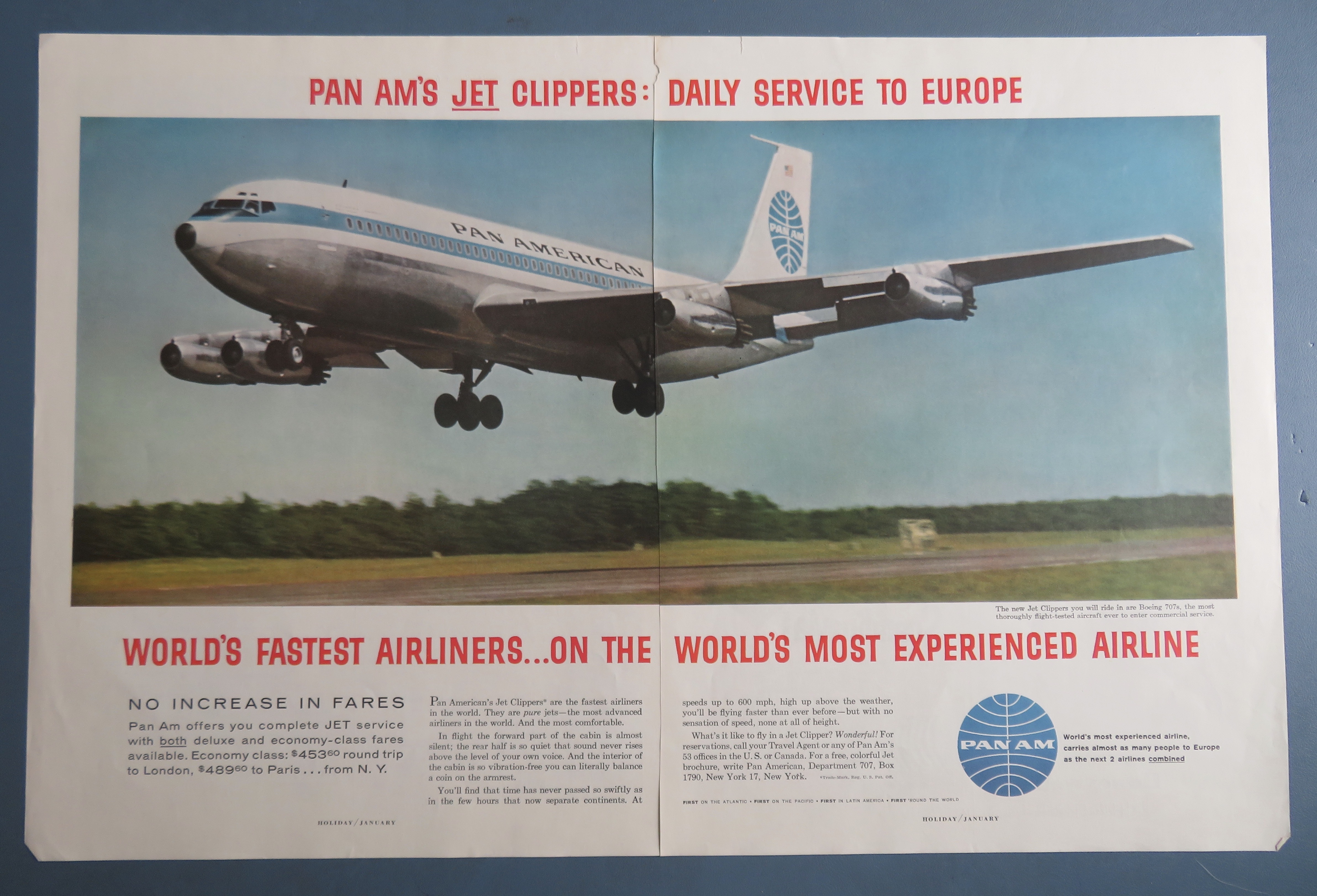 1959 Pan American Airlines w/ World's Fastest Airliner