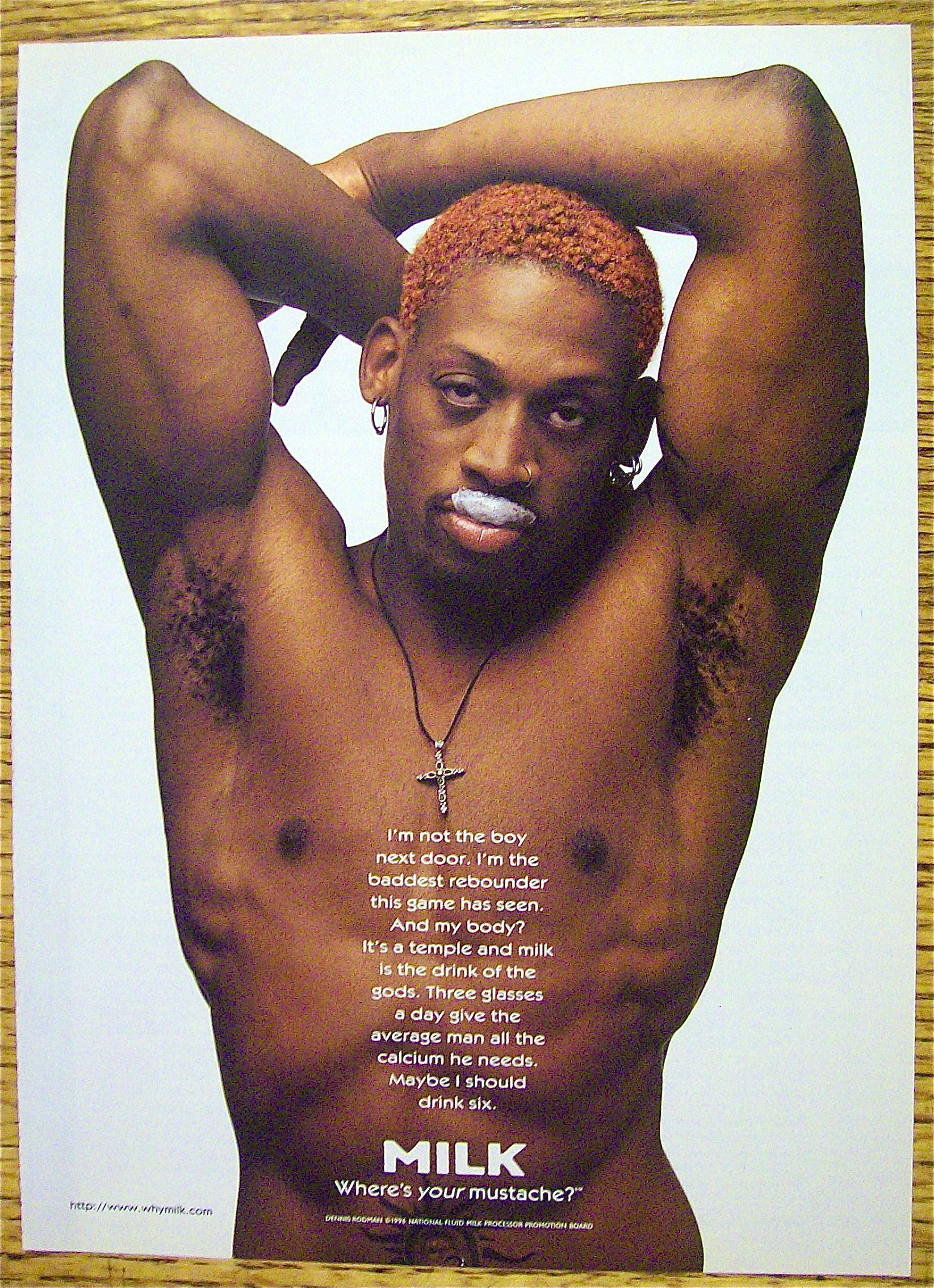1997 Milk with Basketball's Dennis Rodman
