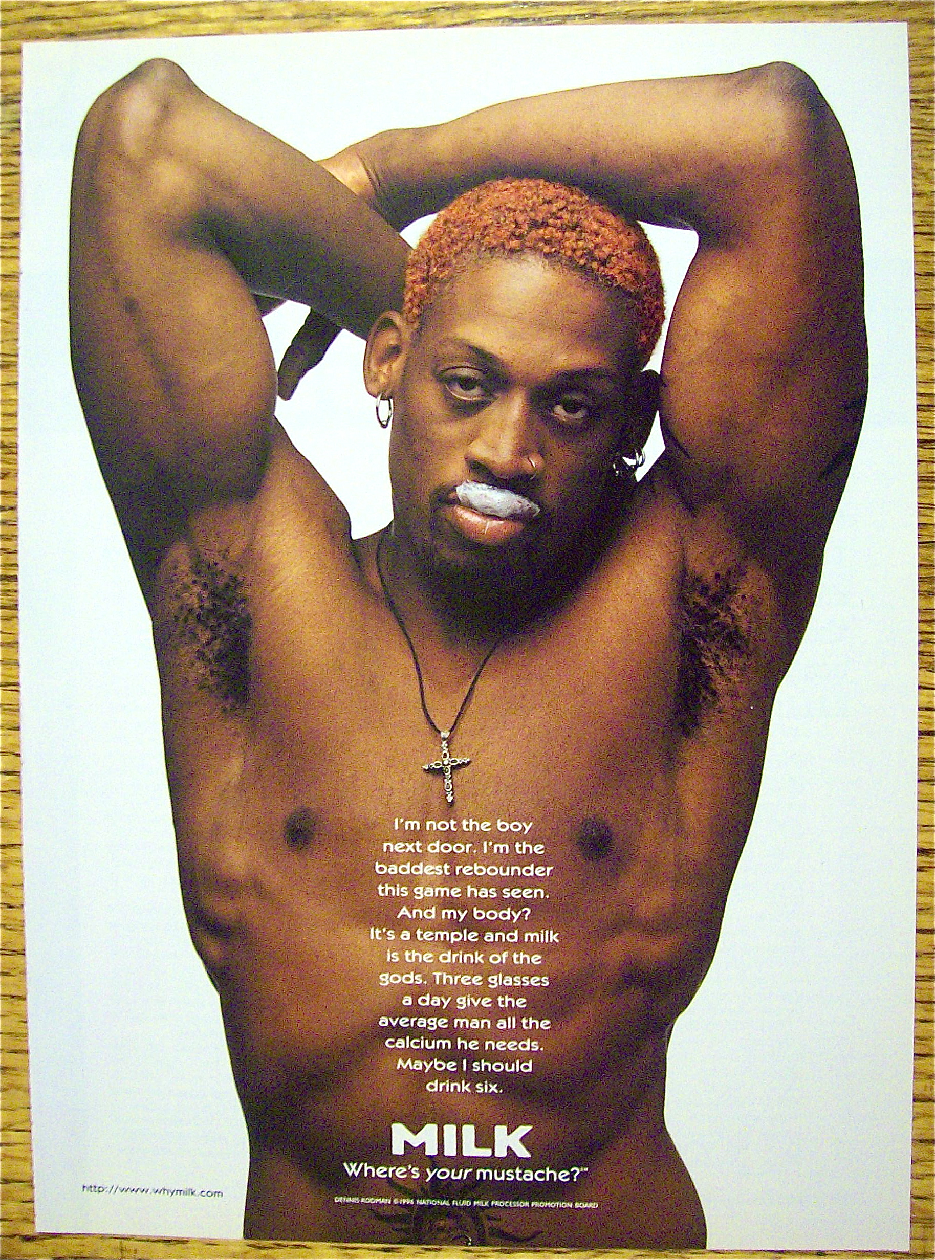 1997 Milk with Basketball's Dennis Rodman
