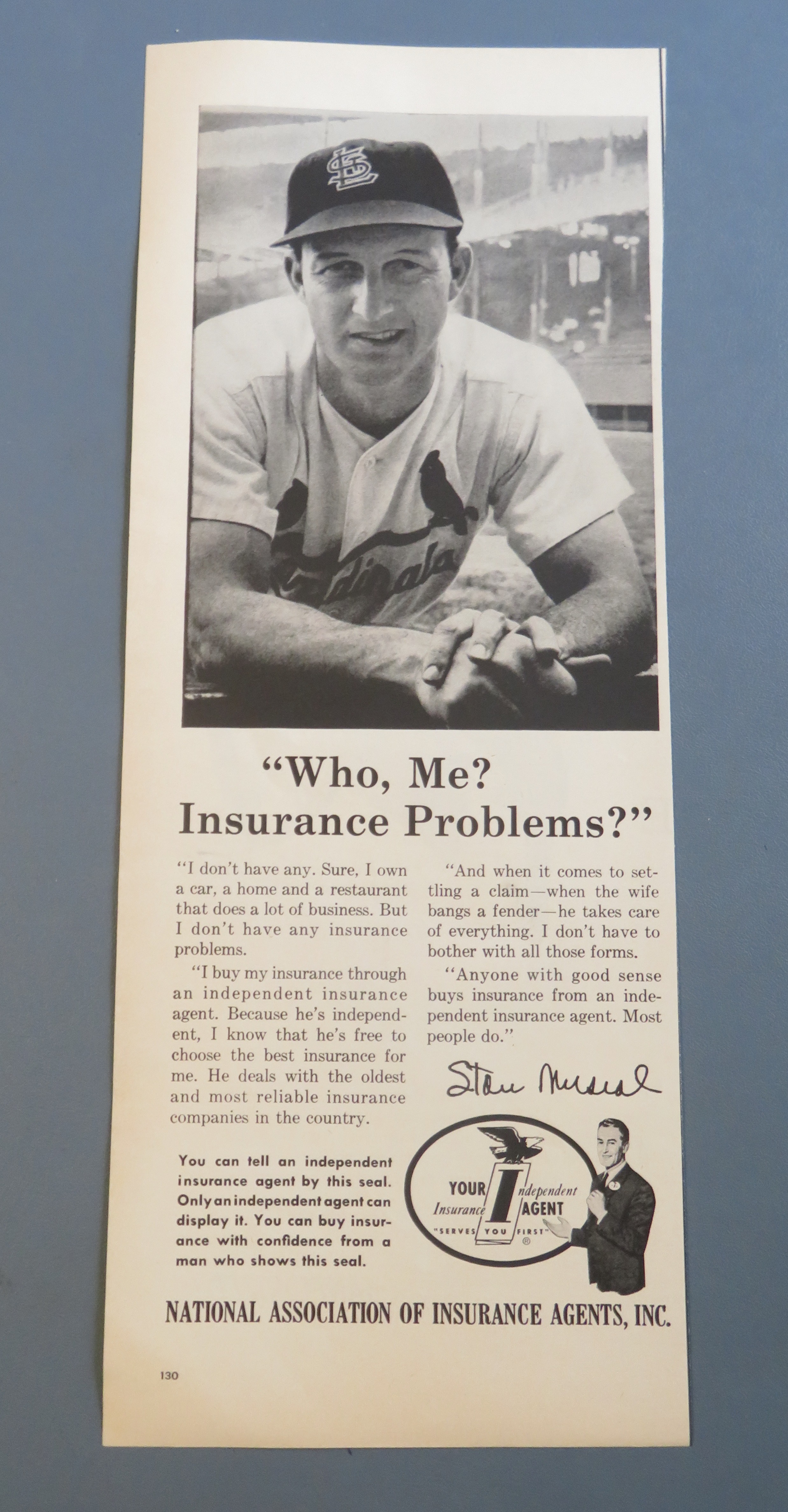 1960 National Association Of Insurance w/Stan Musial