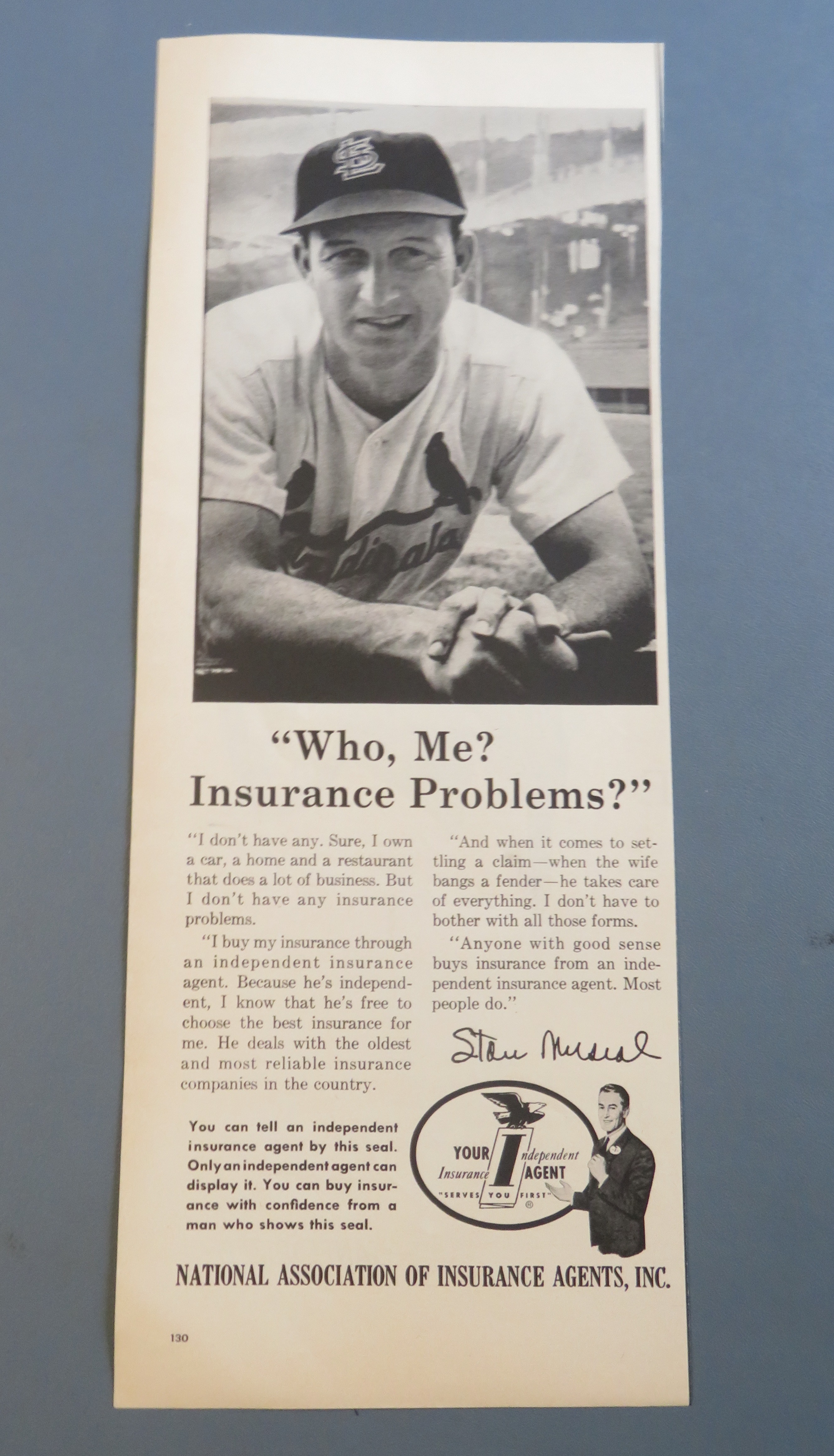 1960 National Association Of Insurance w/Stan Musial