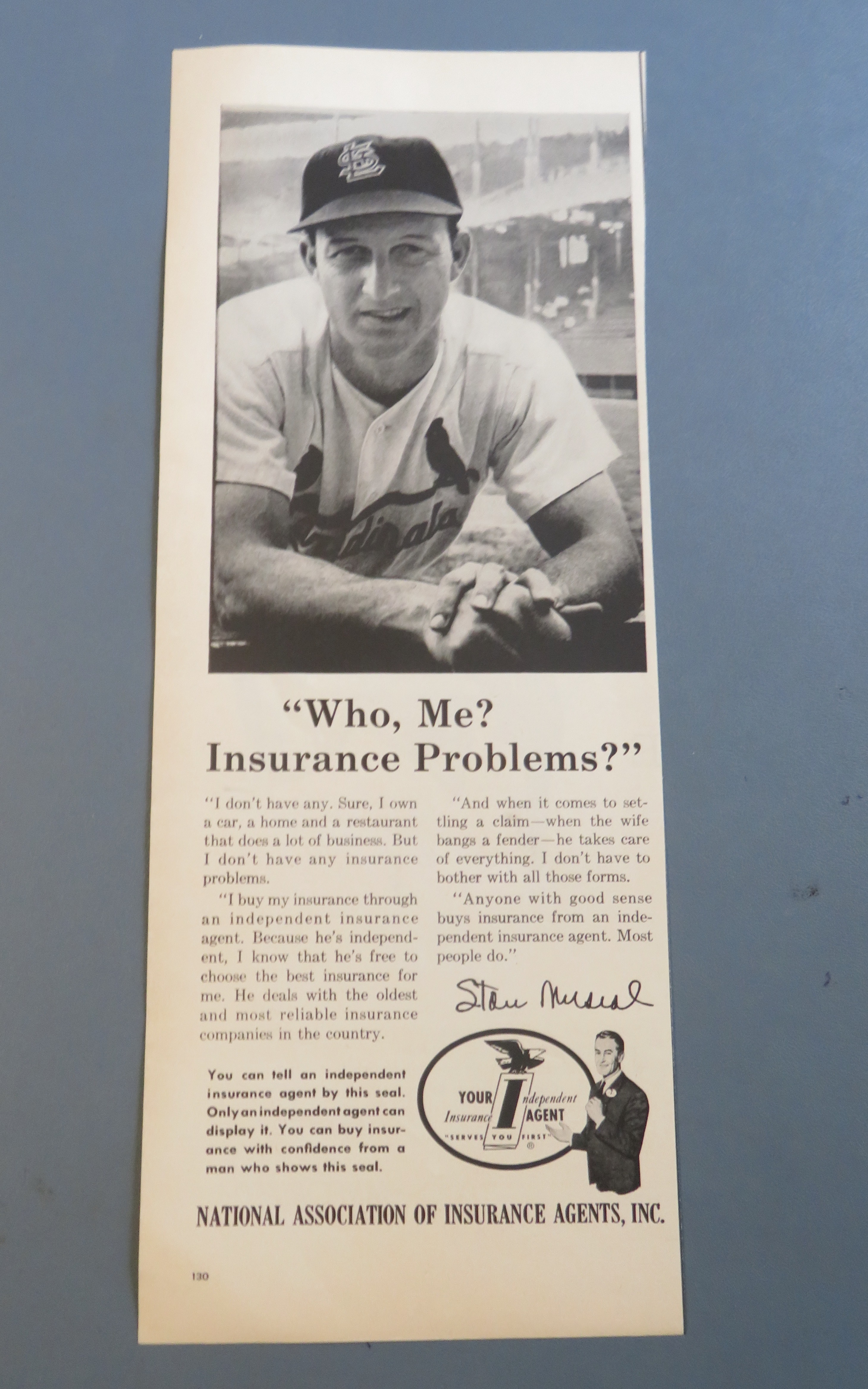 1960 National Association Of Insurance w/Stan Musial