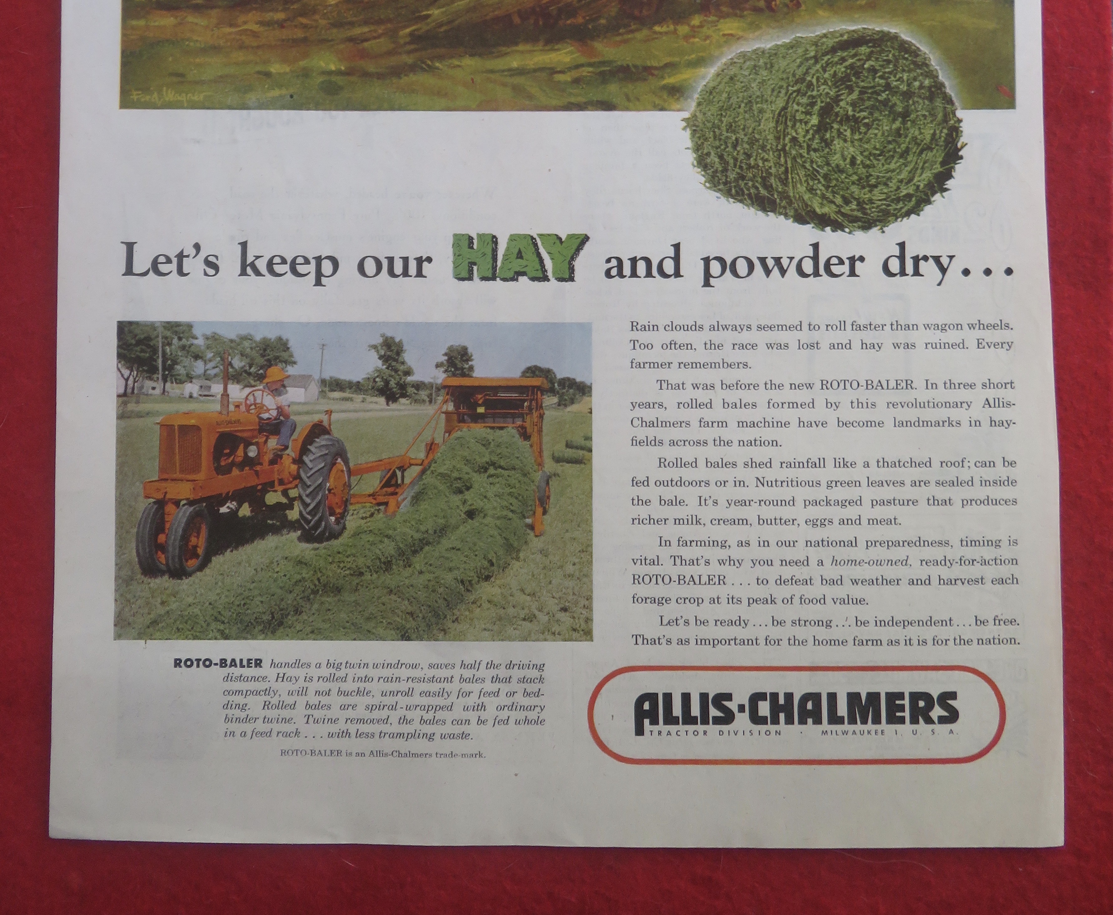 1951 Allis Chalmers Tractor with Collecting Hay