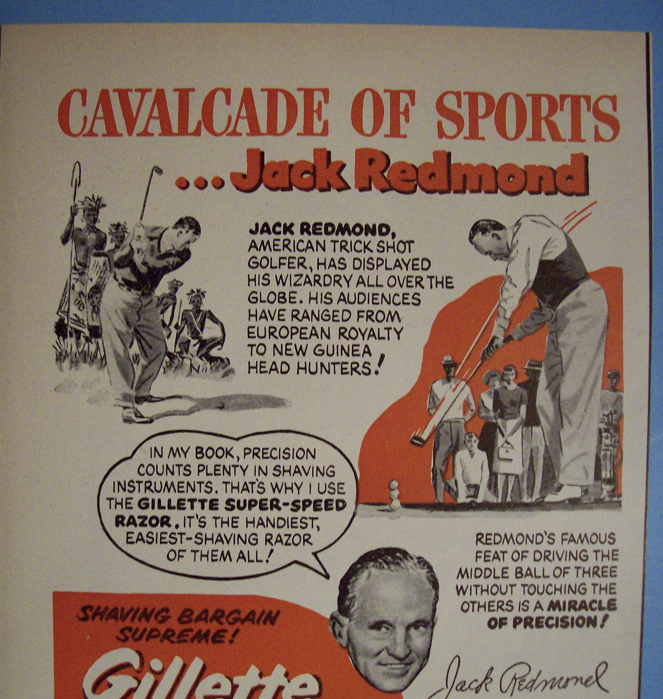 Vintage Ad: 1951 Gillette Razor w/ Jack Redmond