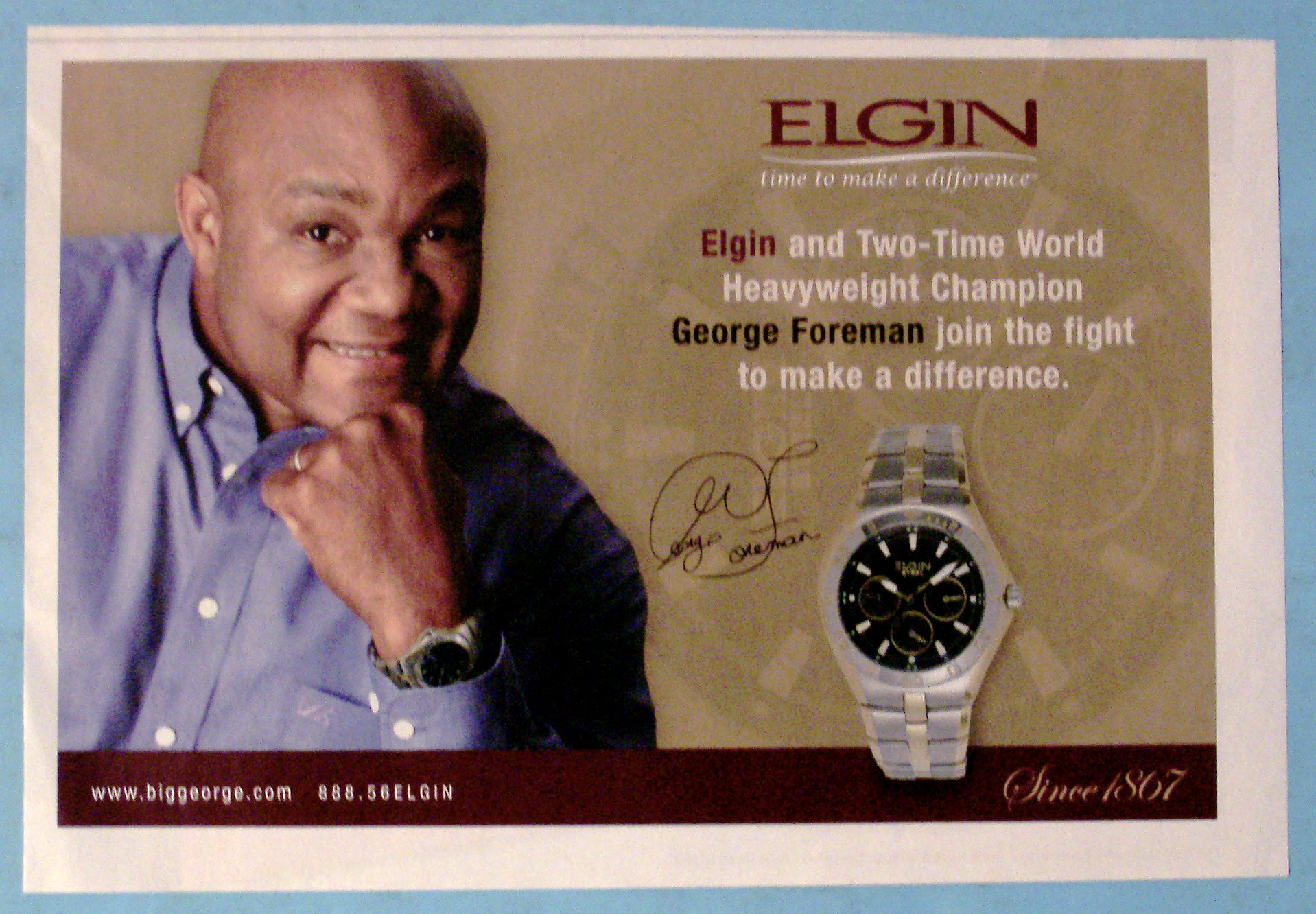 Vintage Ad: 2004 Elgin Watch with George Foreman