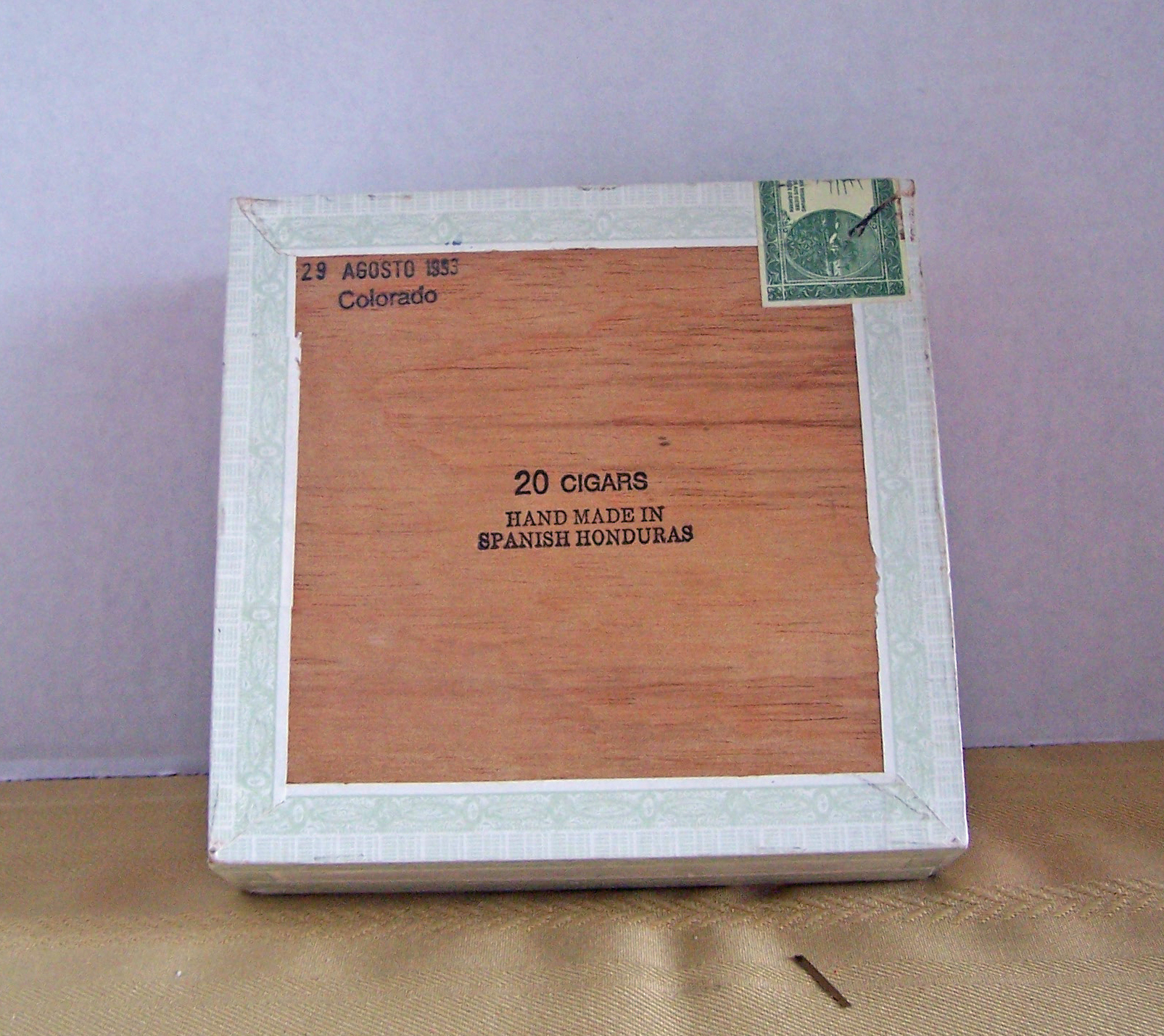 EL REY del MUNDO Empty Wooden Cigar Box w/ Seal