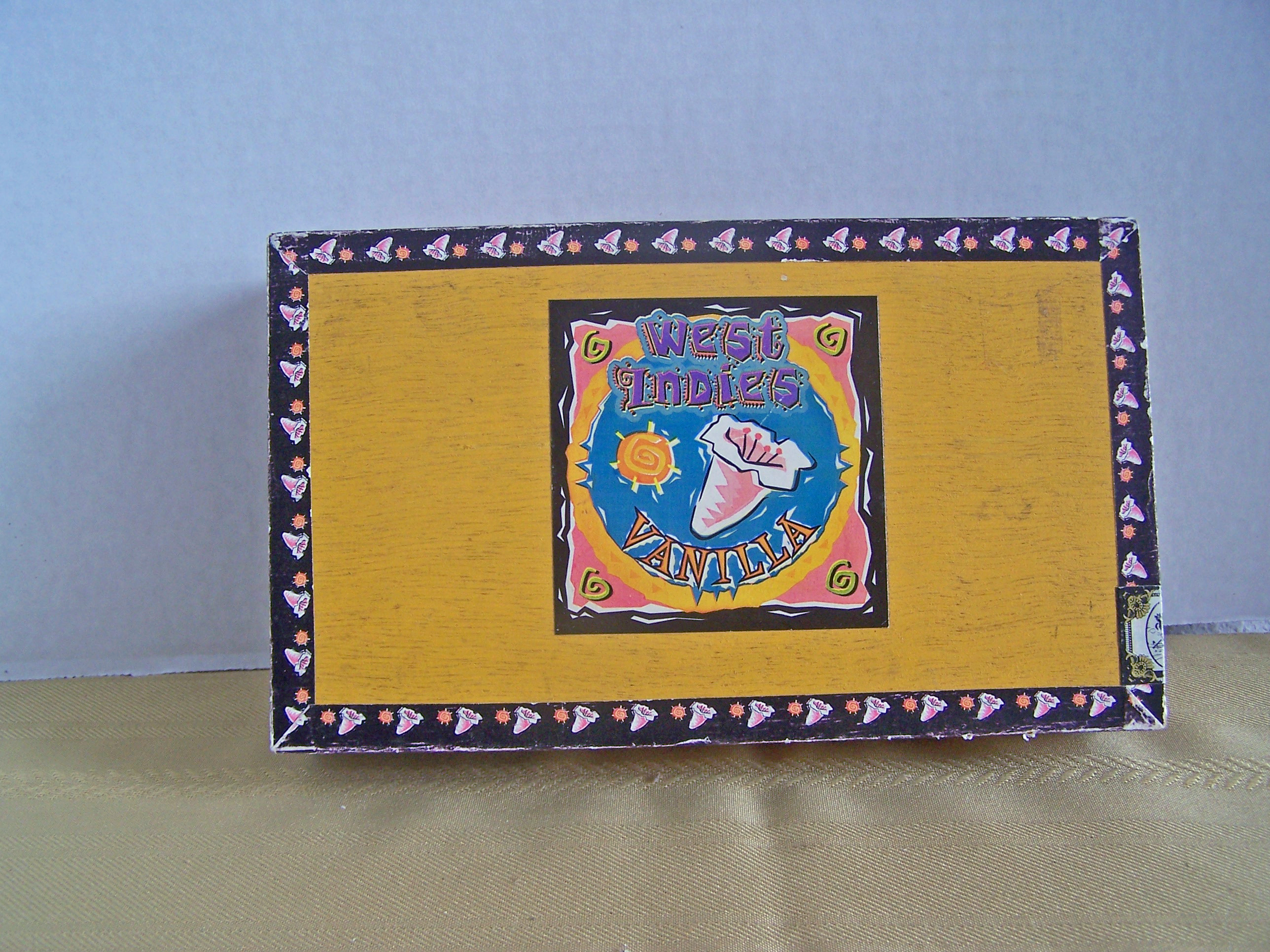 WEST INDIES, VANILLA, CARMELA, Empty Wooden Cigar Box