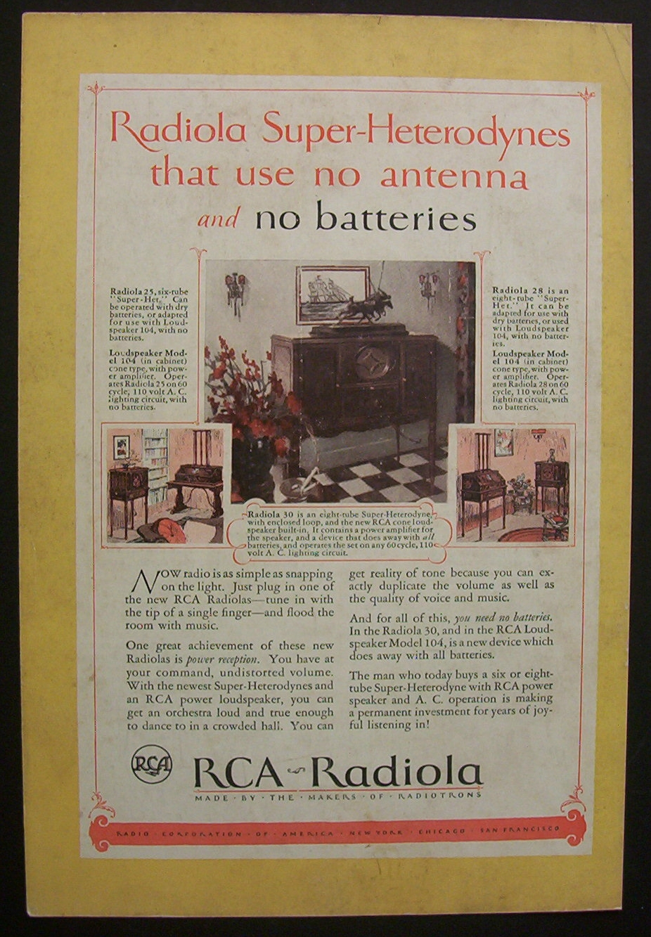 Vintage Ad: 1926 RCA-Radiola