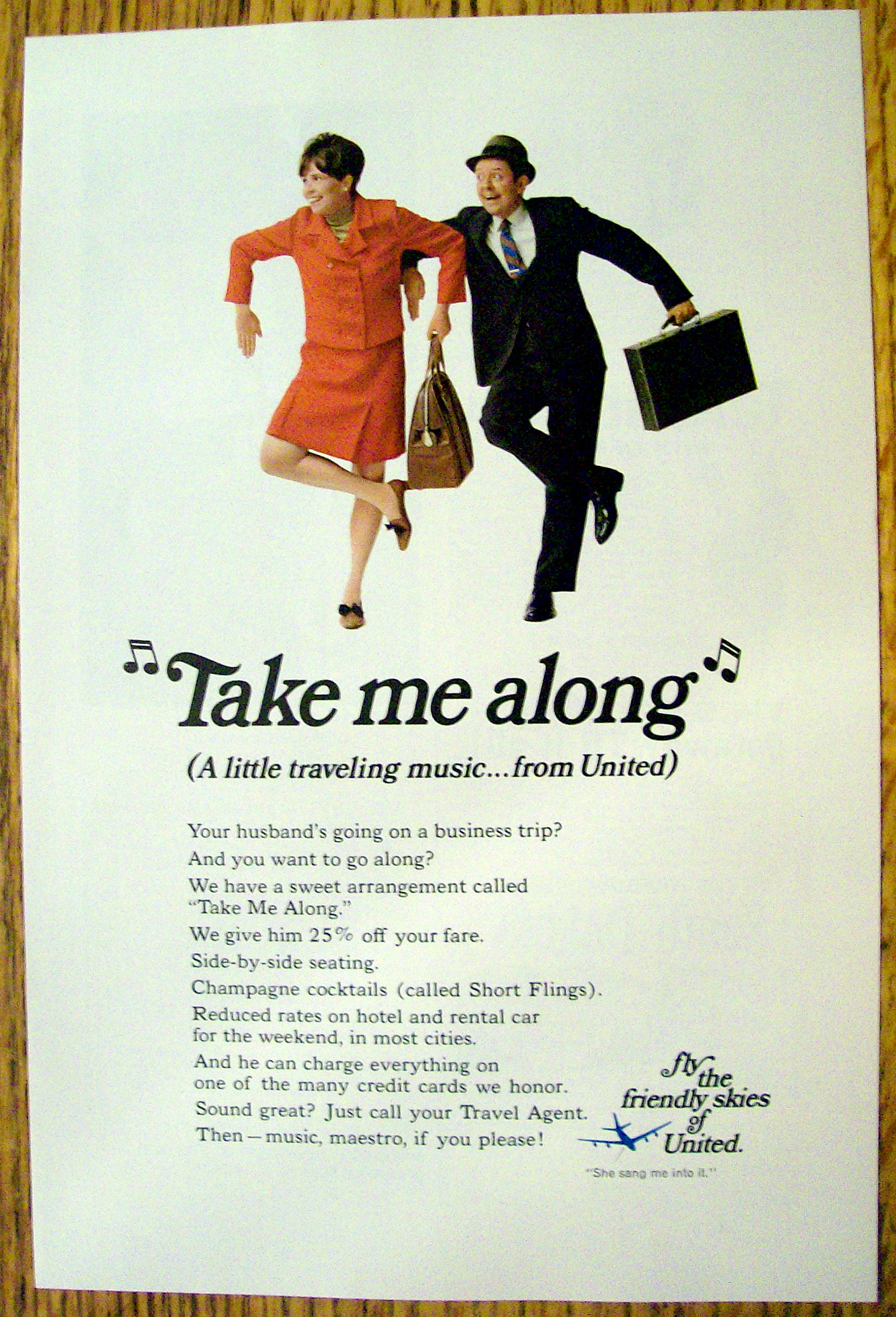 Vintage Ad: 1968 United Air Lines Traveling Music