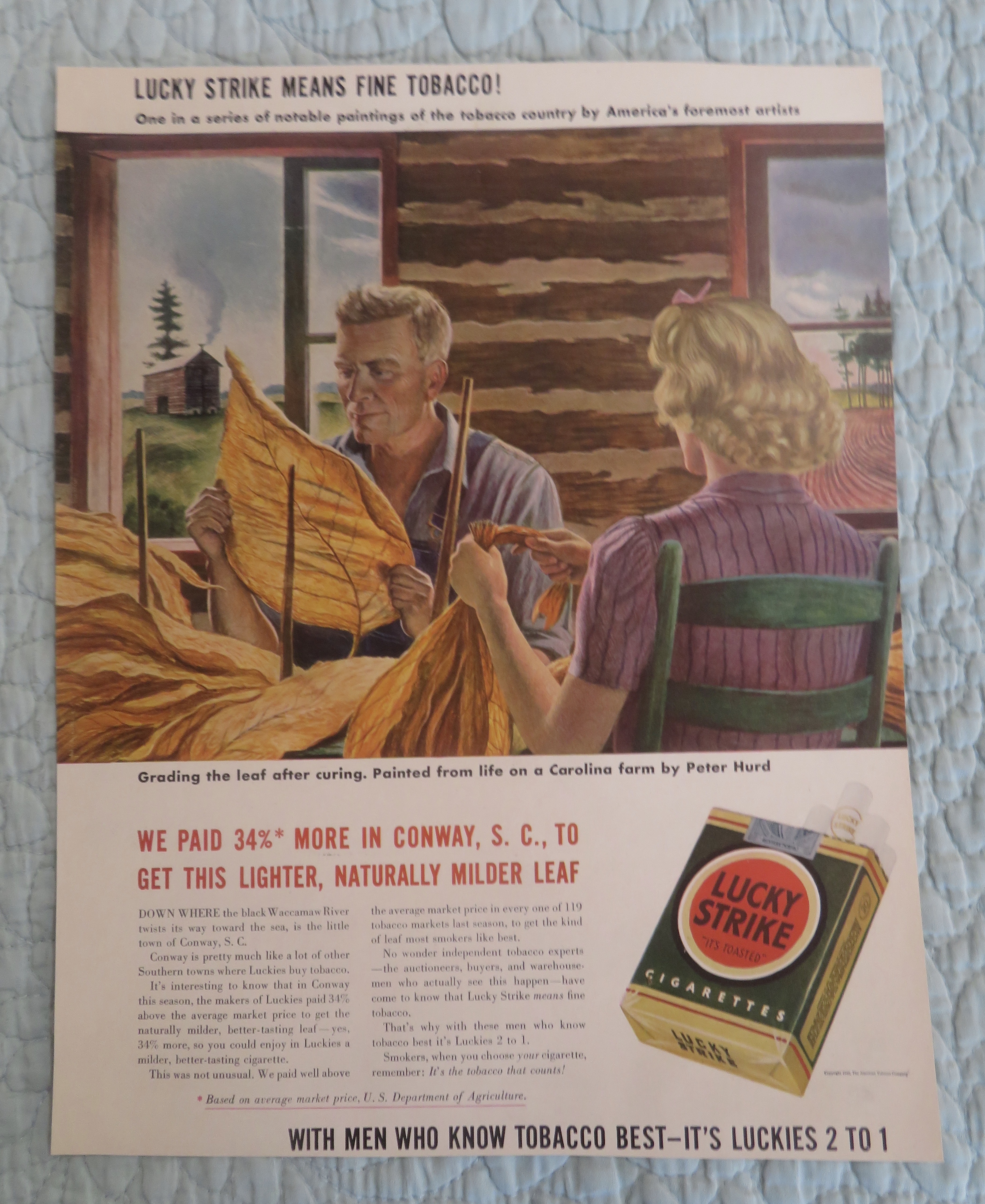 1942 Lucky Strike Cigarette By Peter Hurd