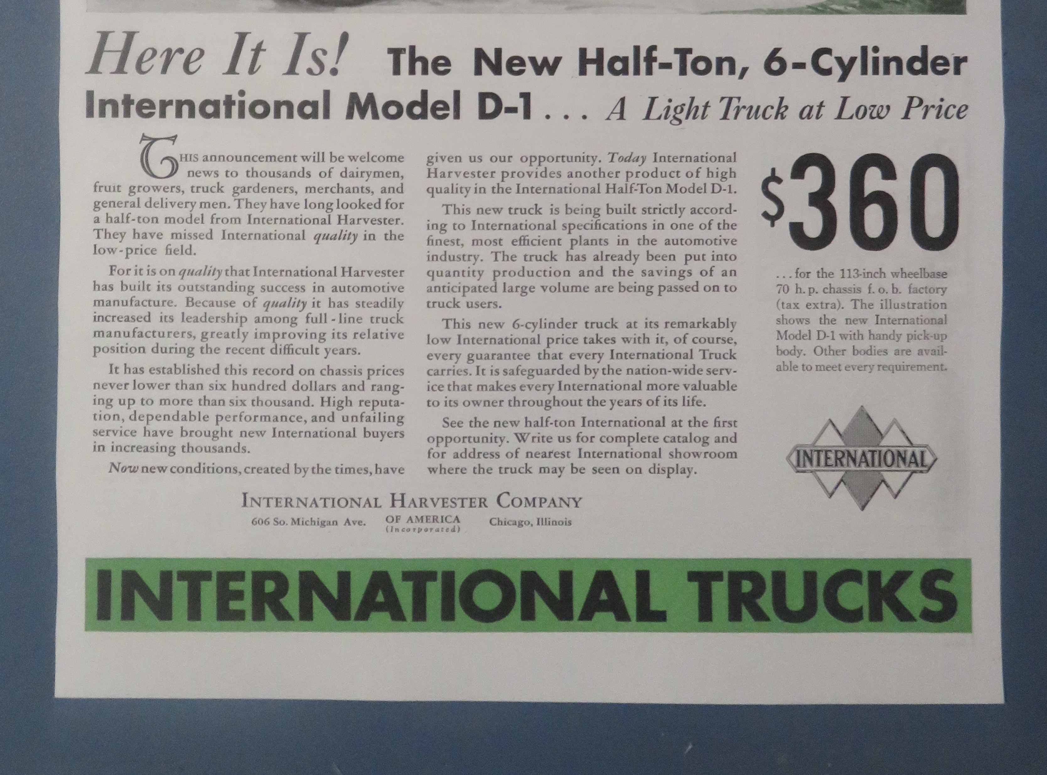 1930's International Trucks w/ the Half Ton 6 Cylinder