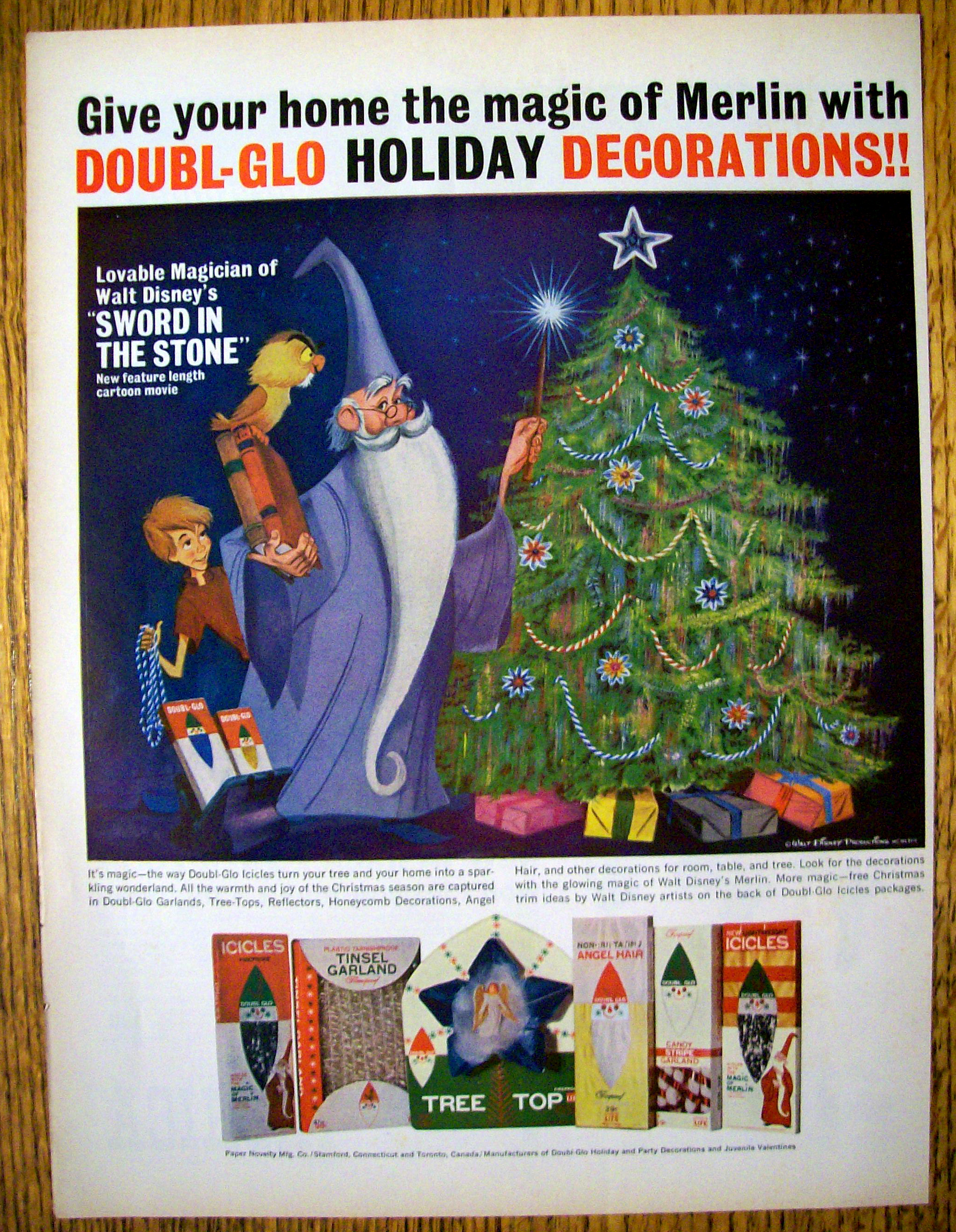 Vintage Ad: 1963 Doubl-Glo Holiday Decorations