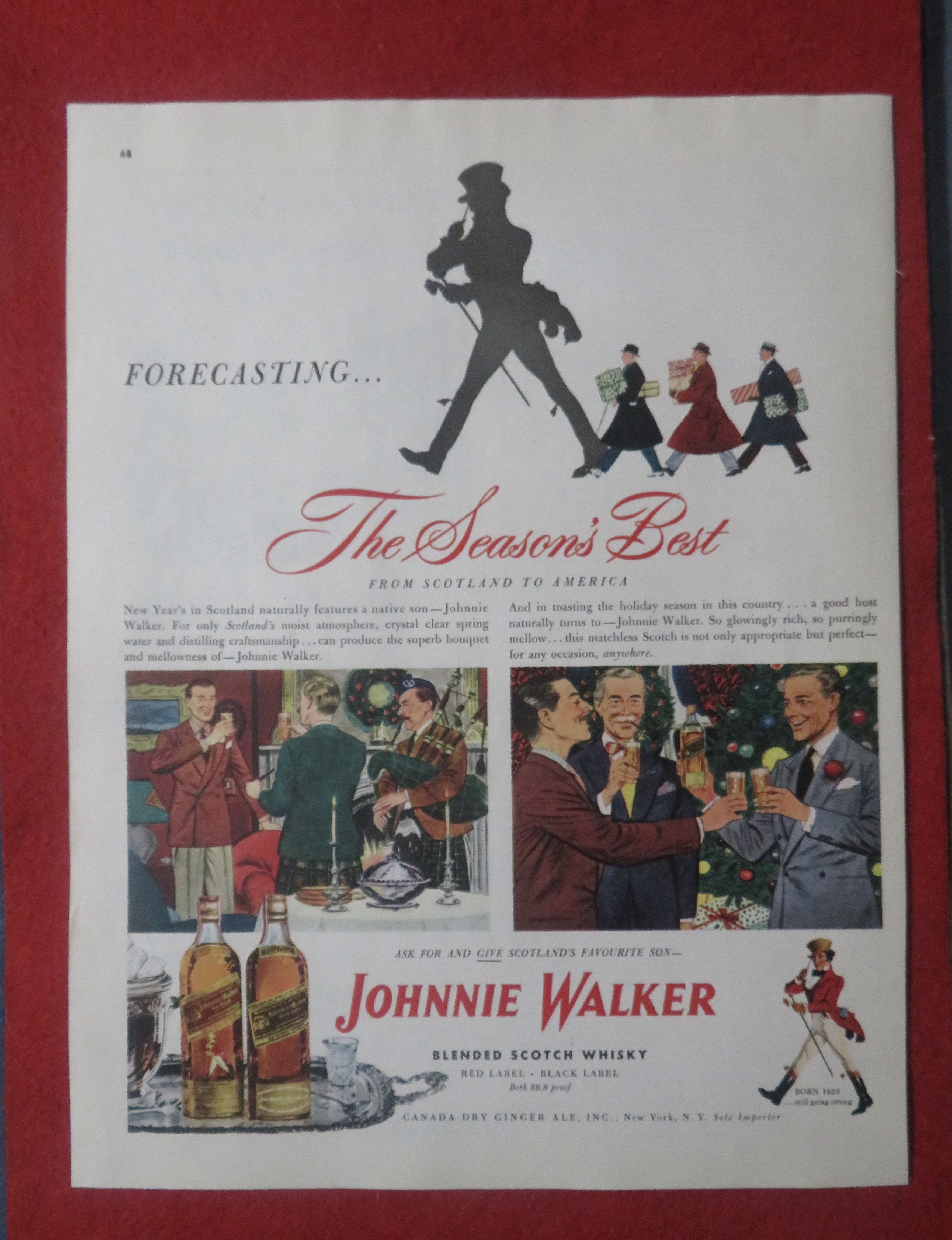 1948 Johnnie Walker Whiskey with The Seasons Best