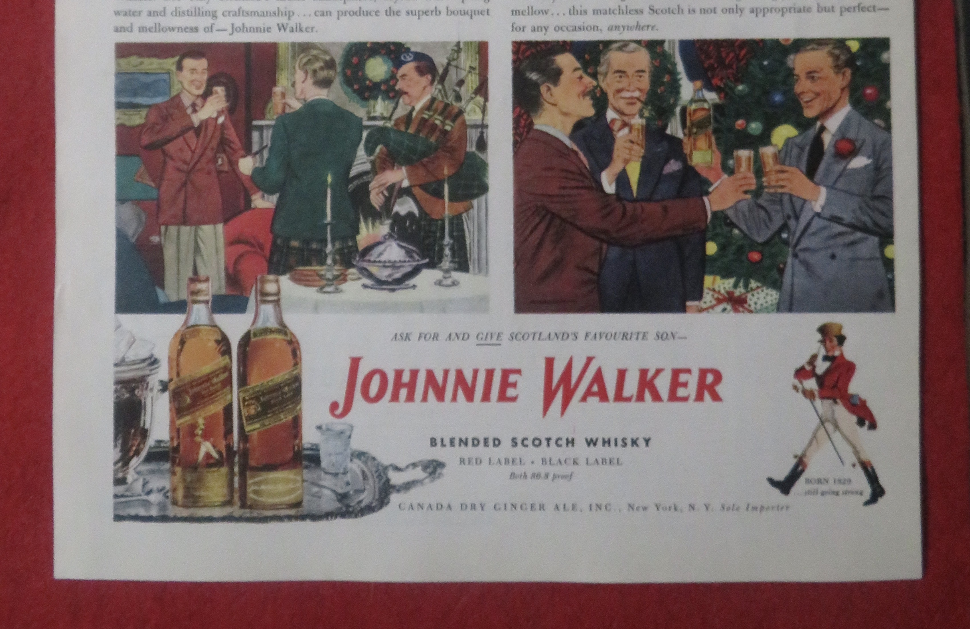1948 Johnnie Walker Whiskey with The Seasons Best