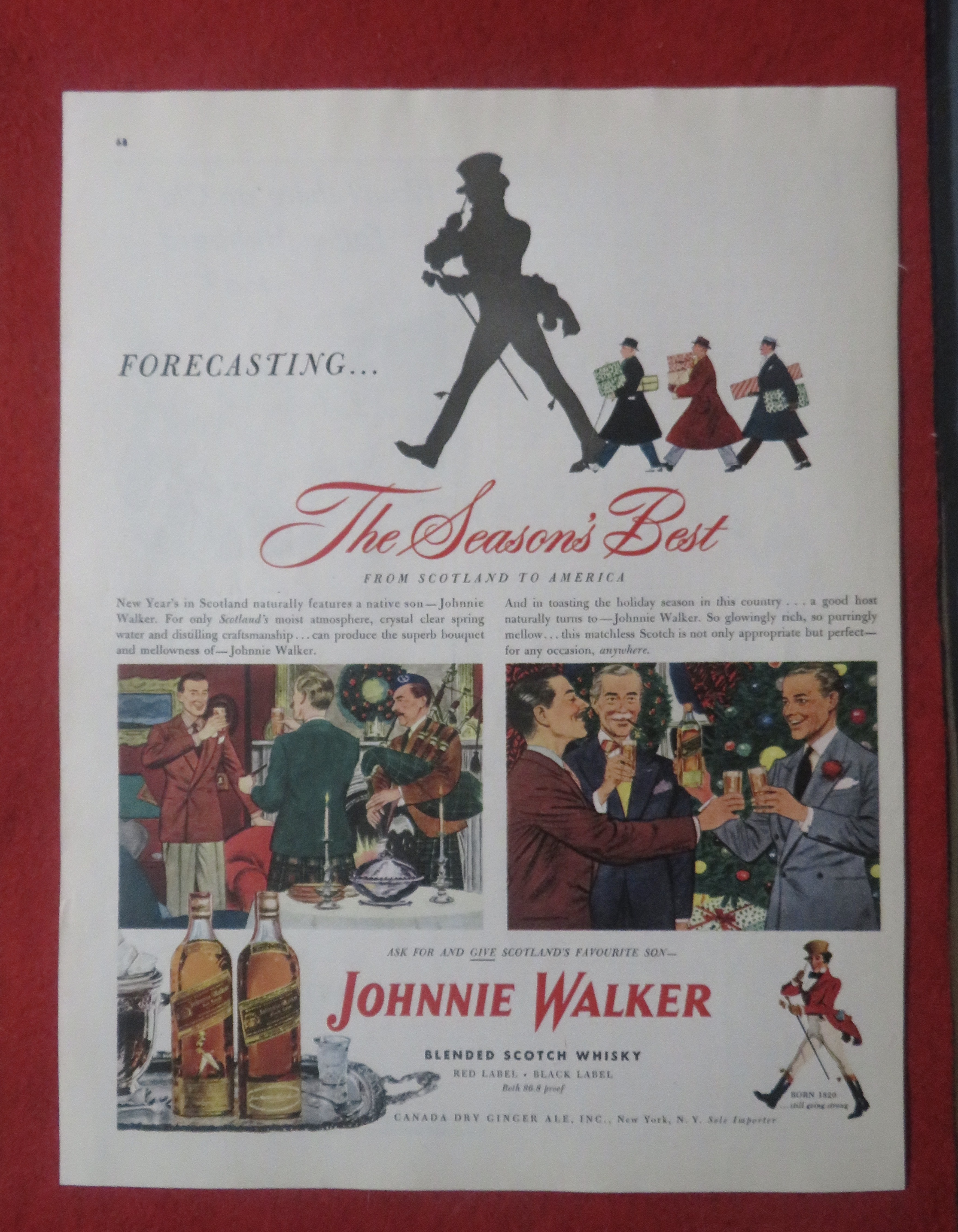 1948 Johnnie Walker Whiskey with The Seasons Best