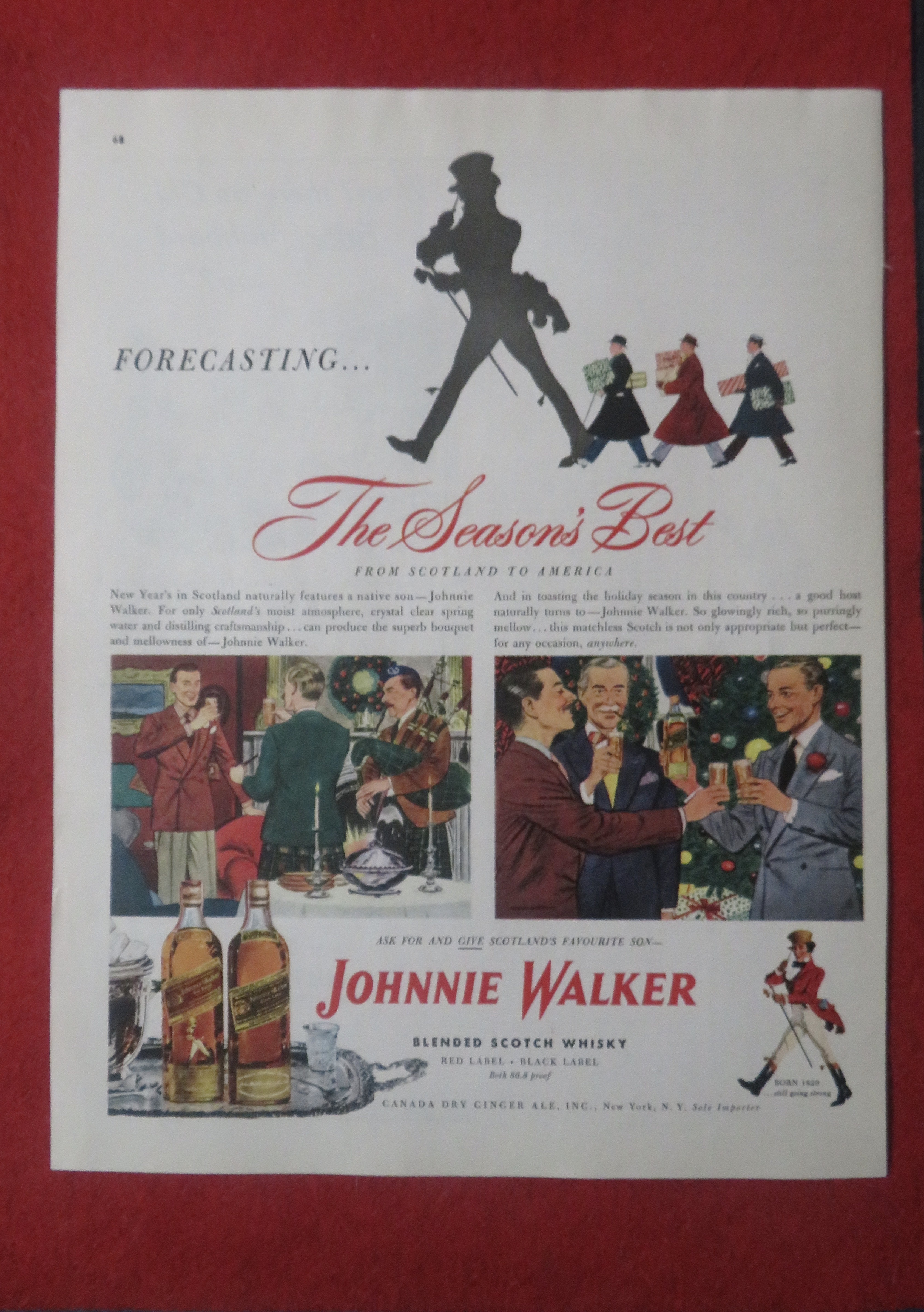 1948 Johnnie Walker Whiskey with The Seasons Best