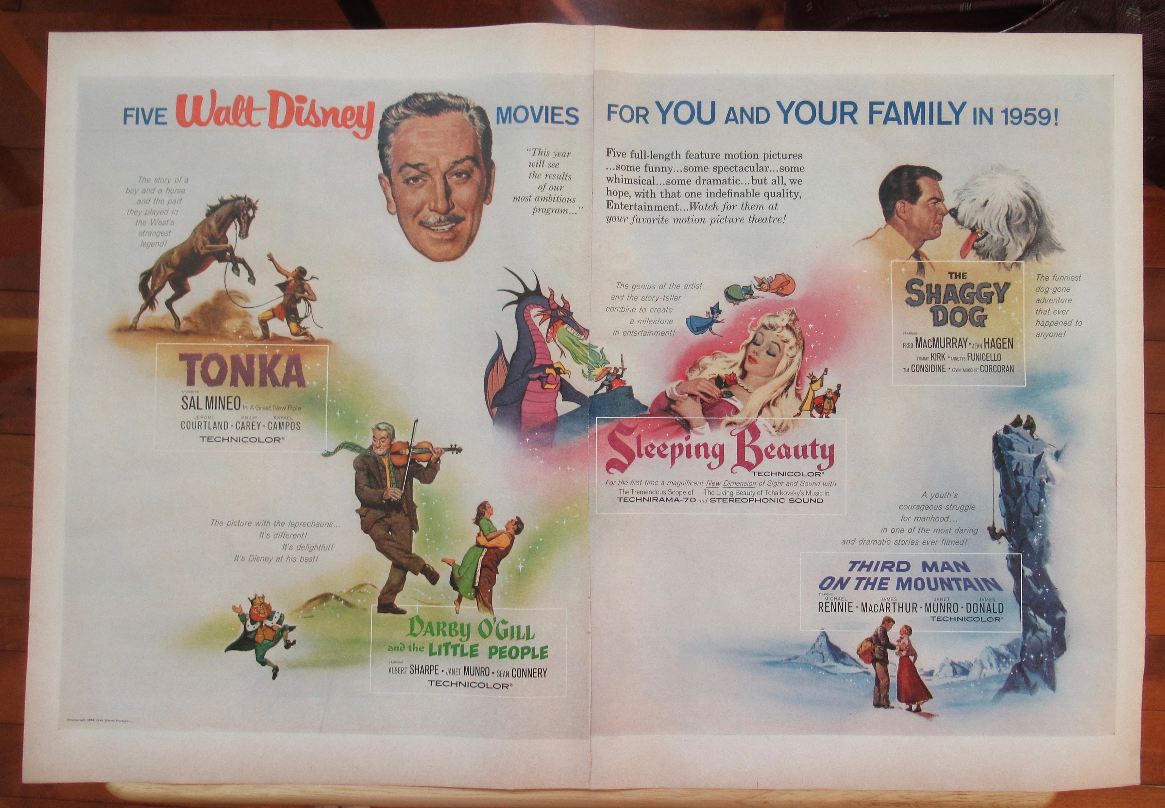 1958 Walt Disney's Five Movies with Tonka, Darby O'Gill