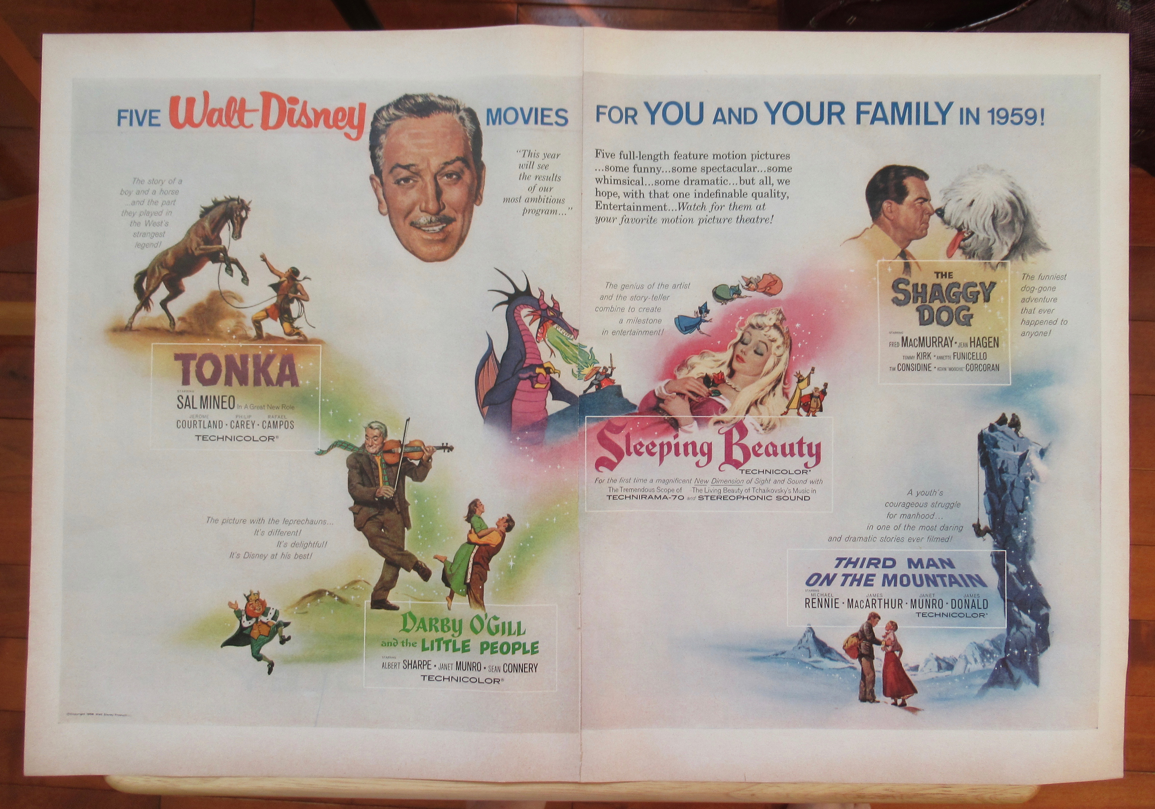 1958 Walt Disney's Five Movies with Tonka, Darby O'Gill