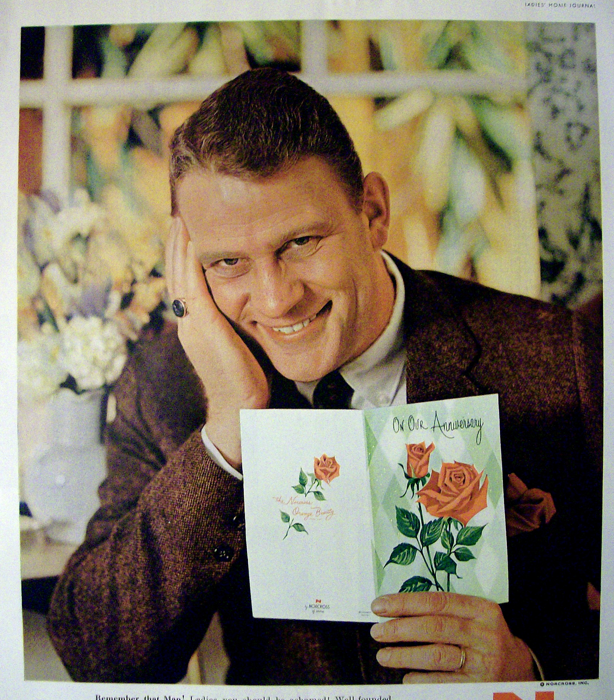 1959 Norcross Anniversary Cards with Man Smiling