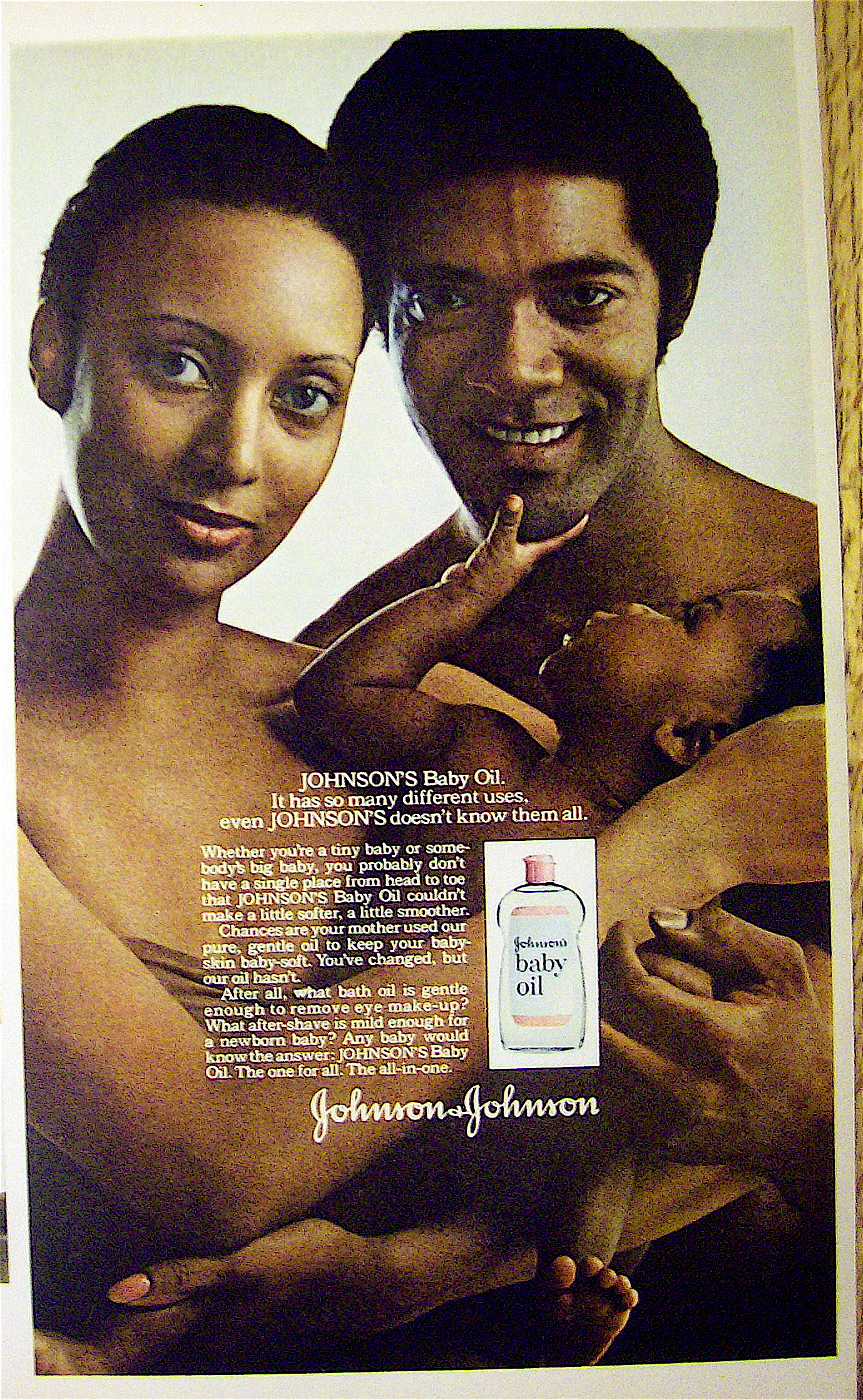 1975 Johnson's Baby Oil with Happy Family
