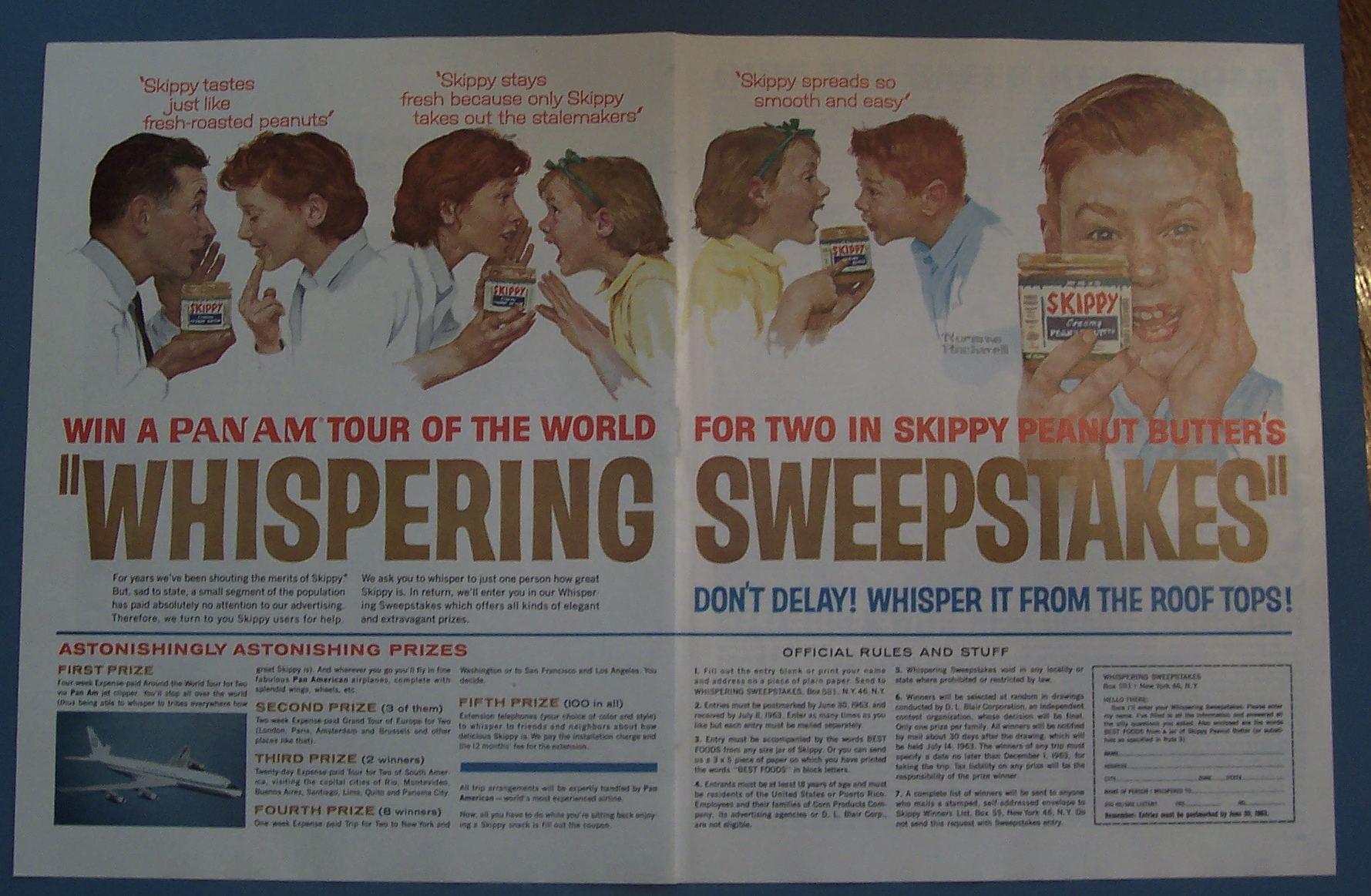 1963 Skippy Peanut Butter w/People By Norman Rockwell