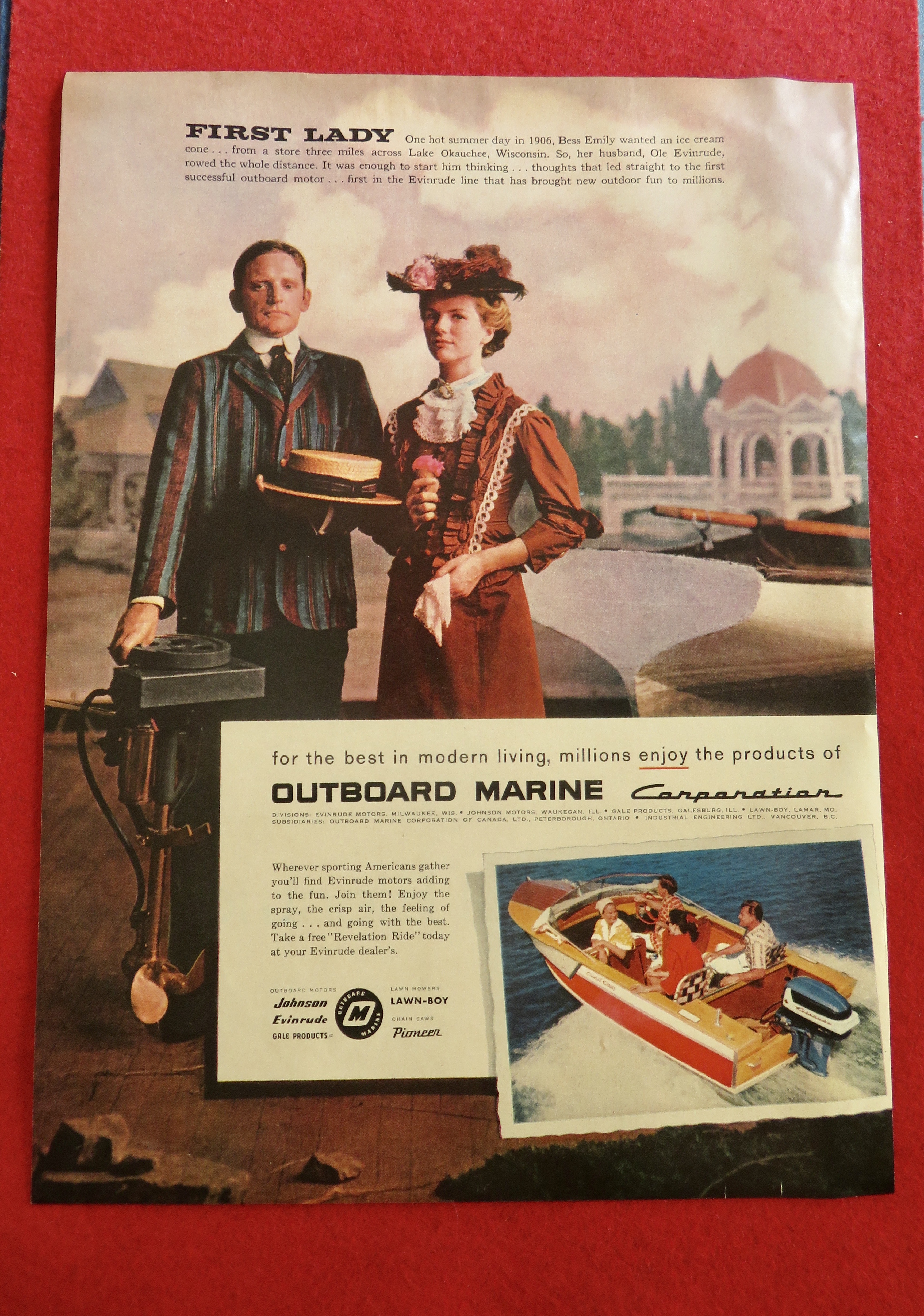 1957 Outboard Marine Corp. with First Lady & Husband