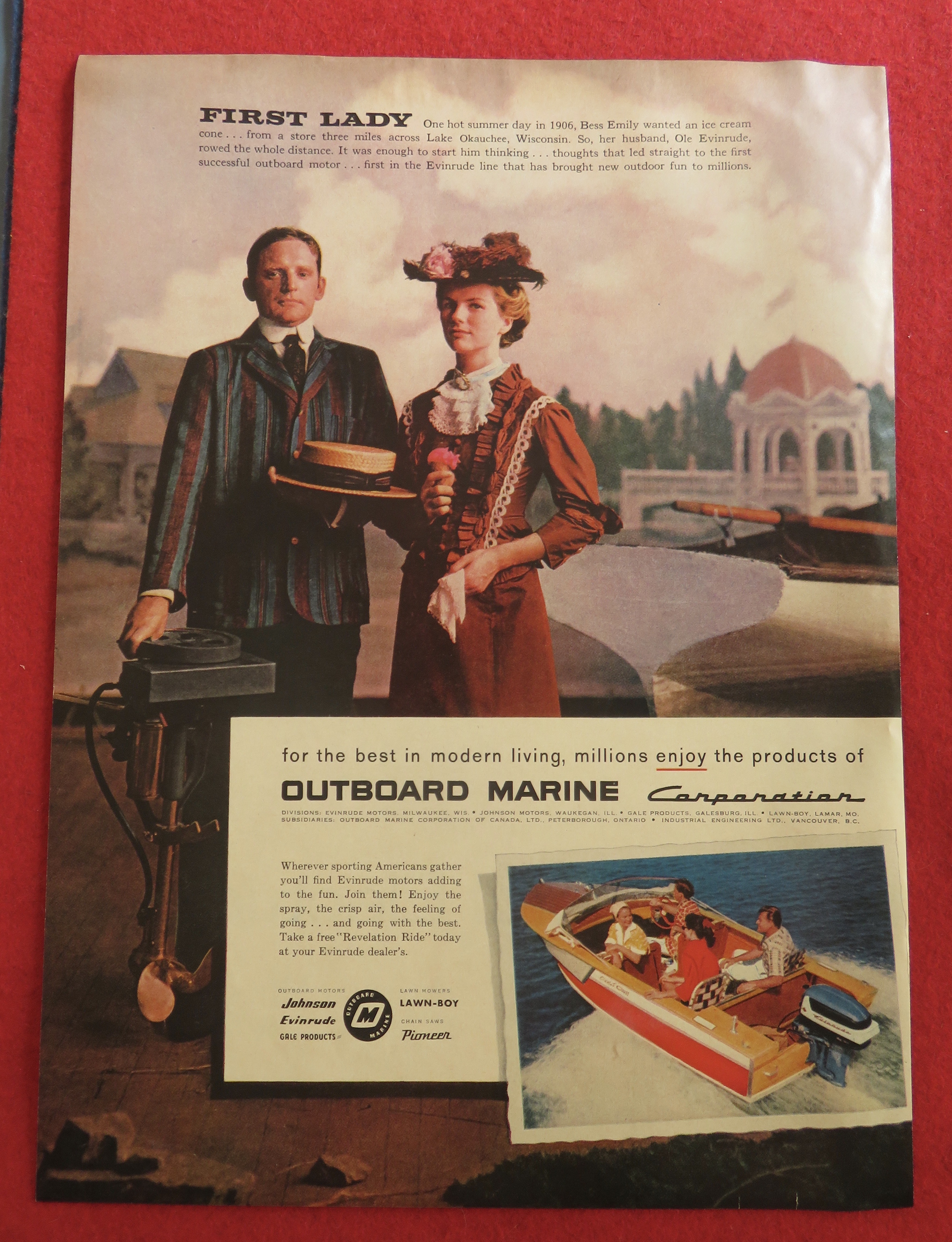 1957 Outboard Marine Corp. with First Lady & Husband
