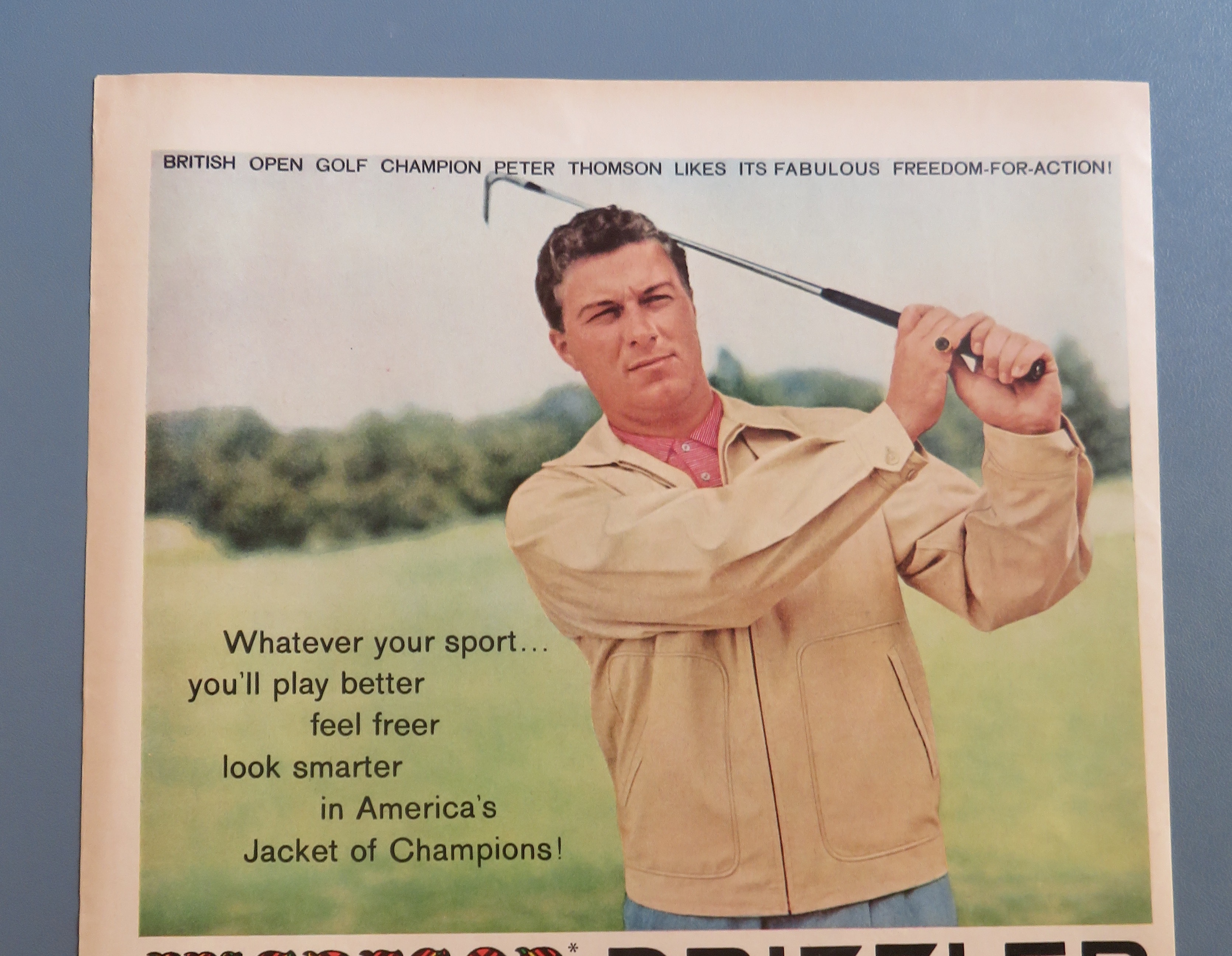 1957 McGregor Drizzler Jacket with Peter Thomson