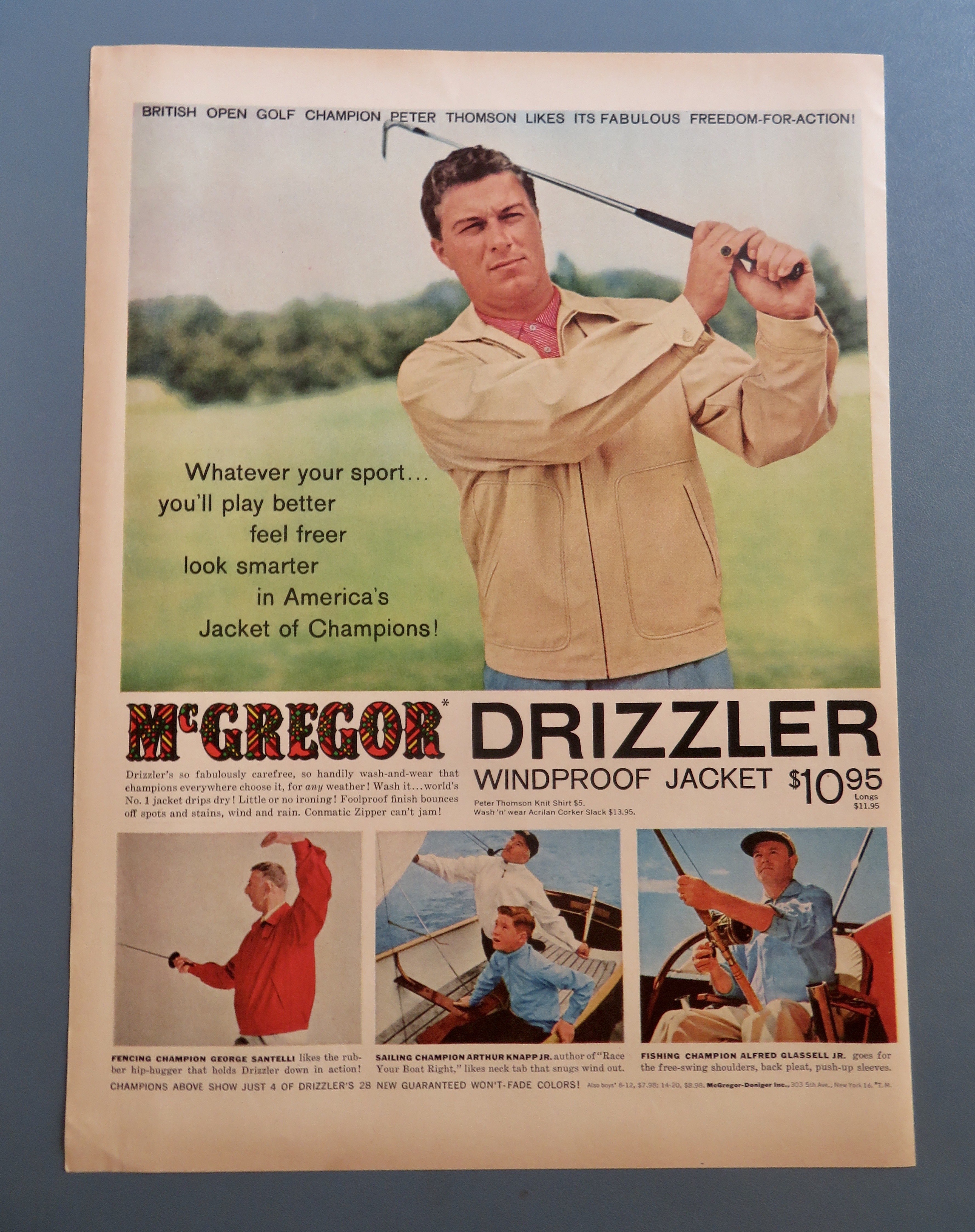 1957 McGregor Drizzler Jacket with Peter Thomson