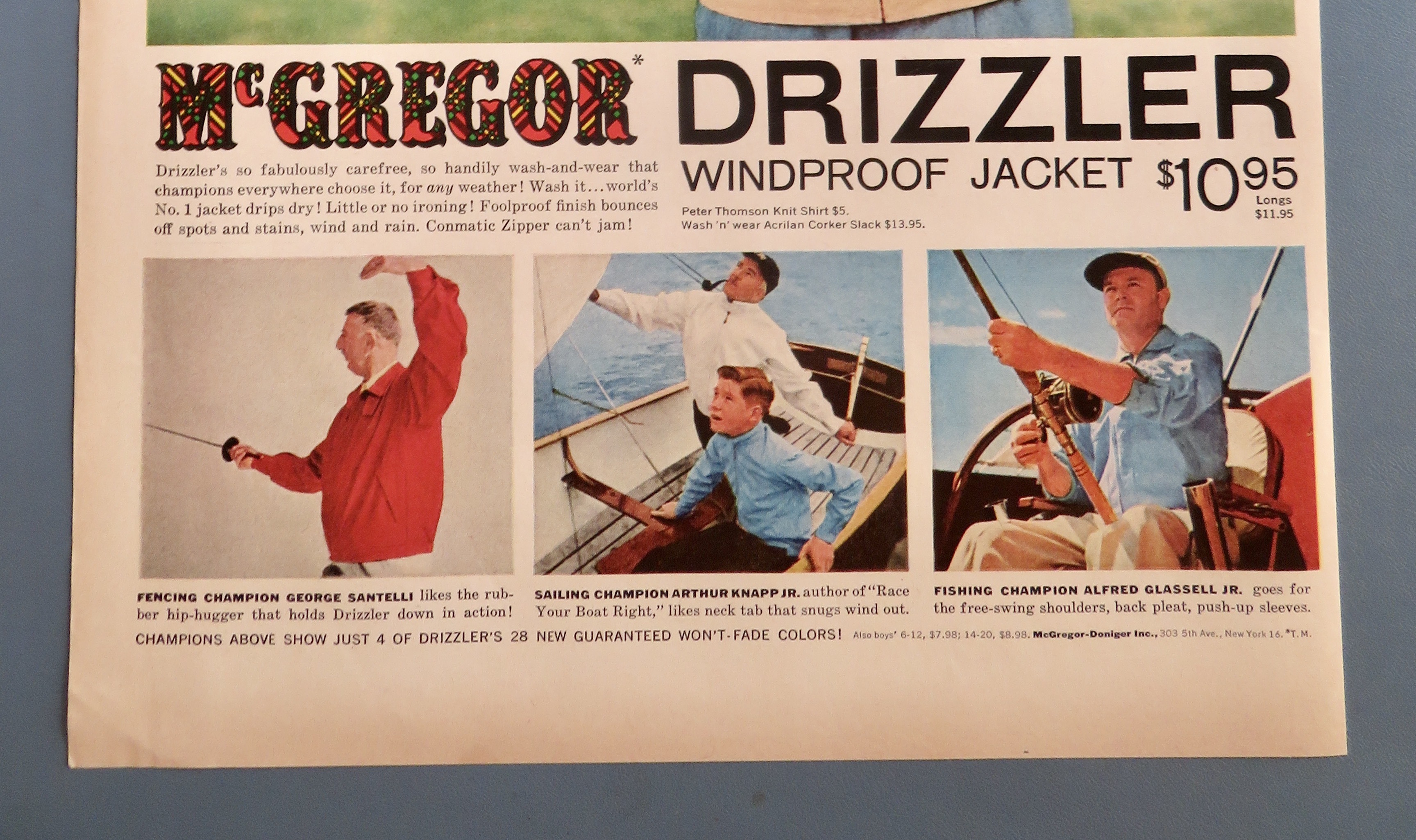 1957 McGregor Drizzler Jacket with Peter Thomson