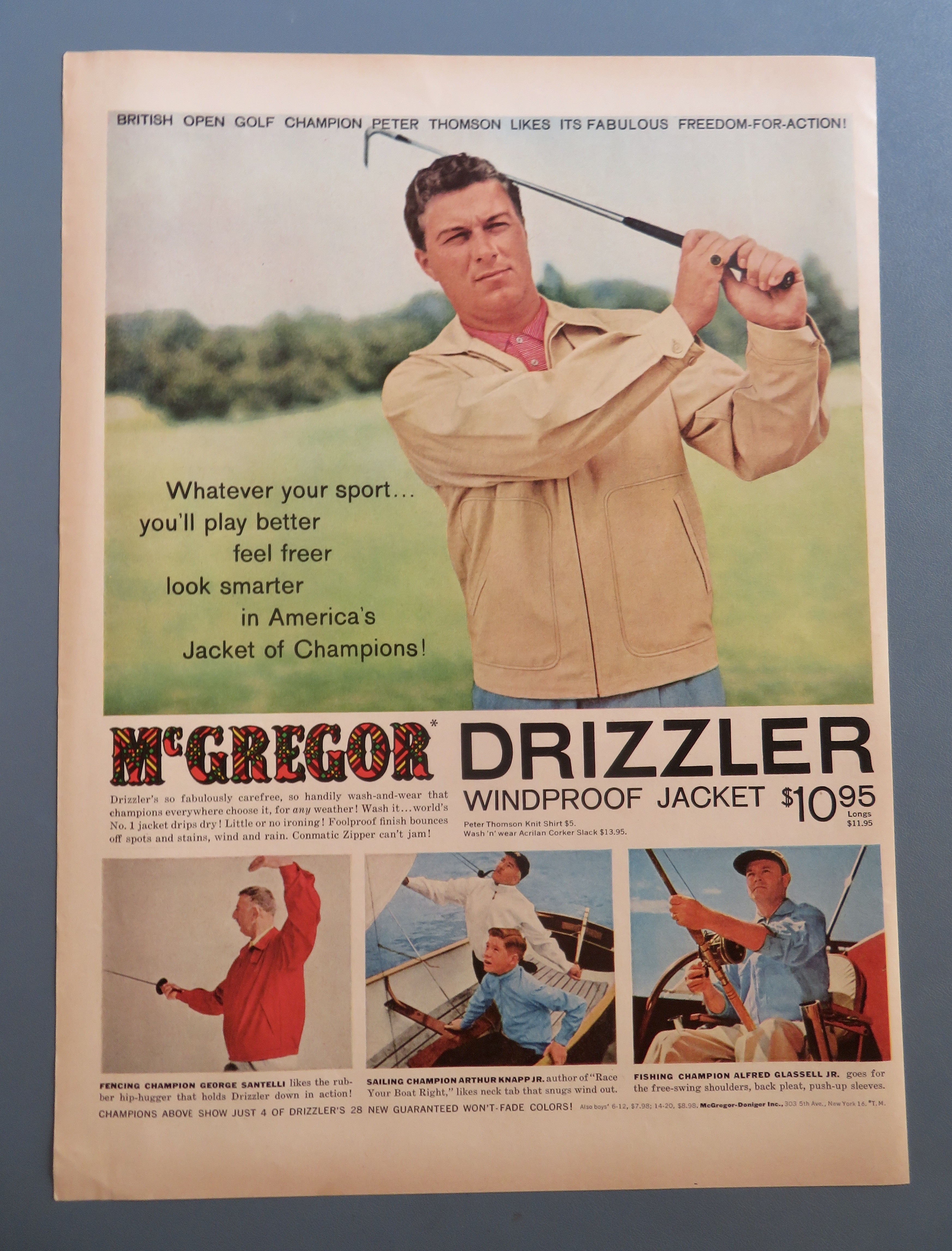 1957 McGregor Drizzler Jacket with Peter Thomson