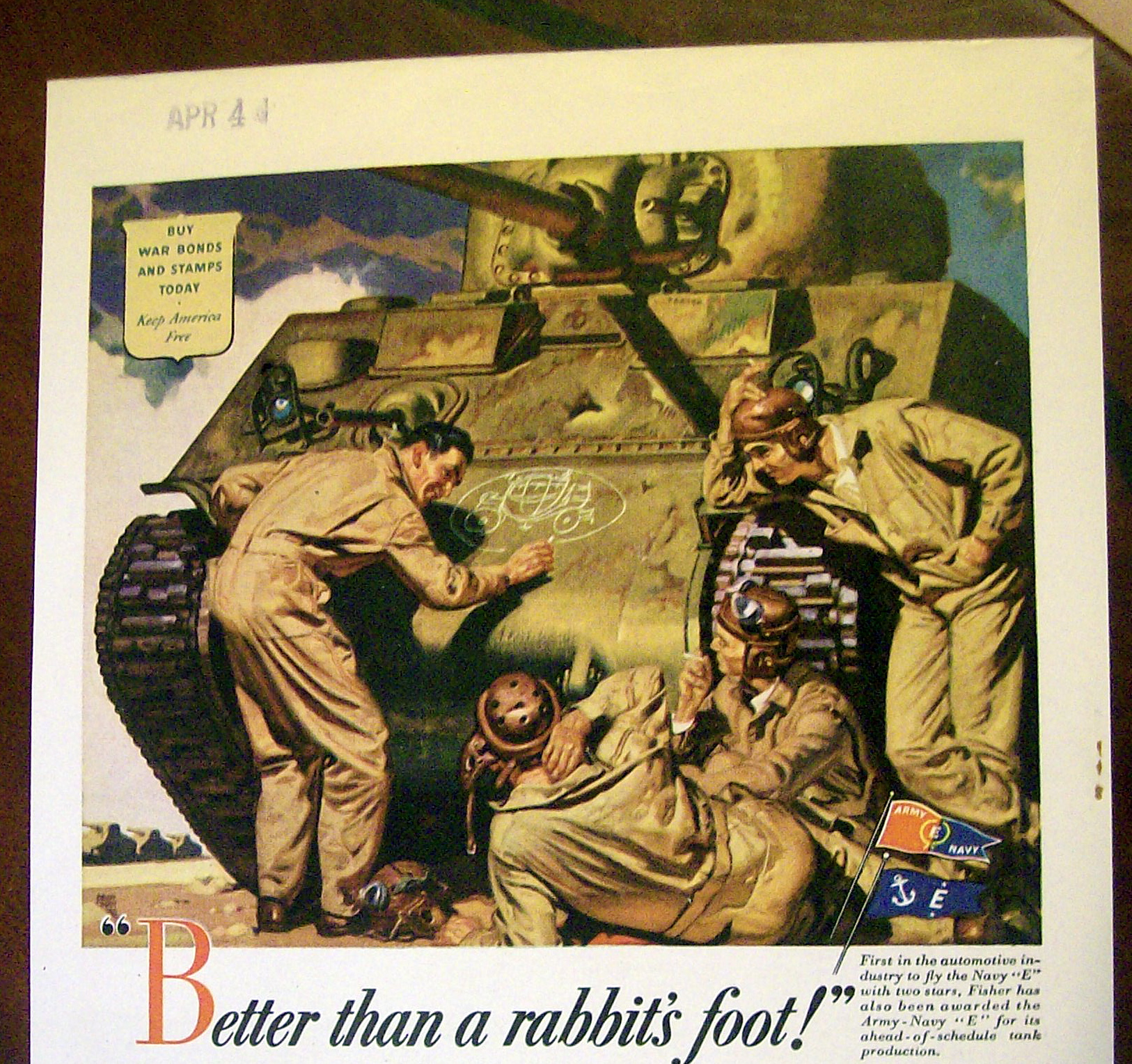 1943 Body by Fisher with 3 Soldiers by Tank