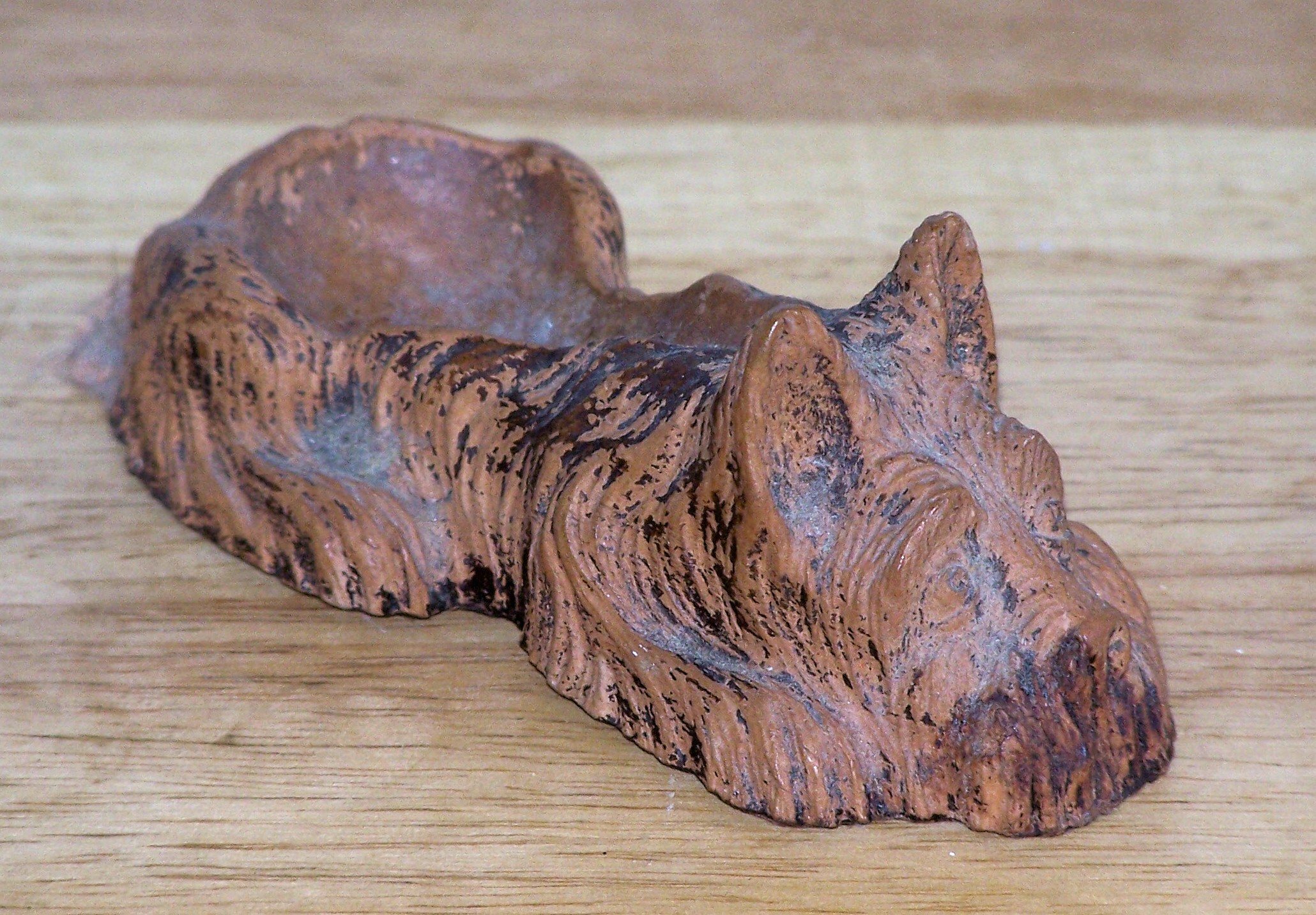Wood Scottie Dog W/Pipe Holder