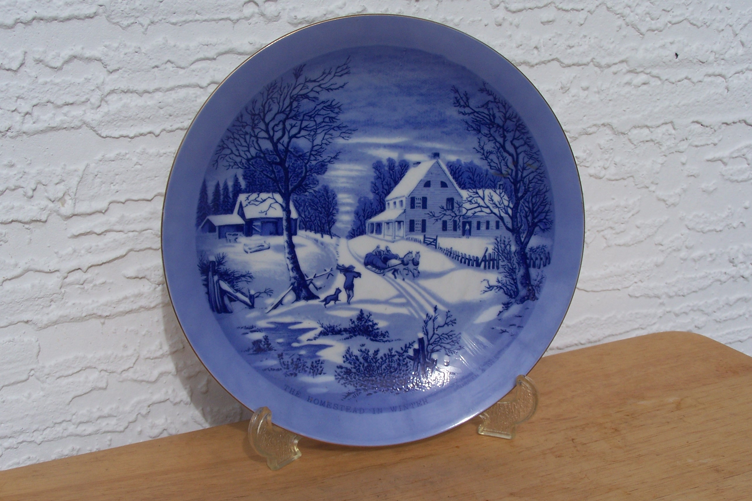 Currier & Ives, The Homestead In Winter, Plate