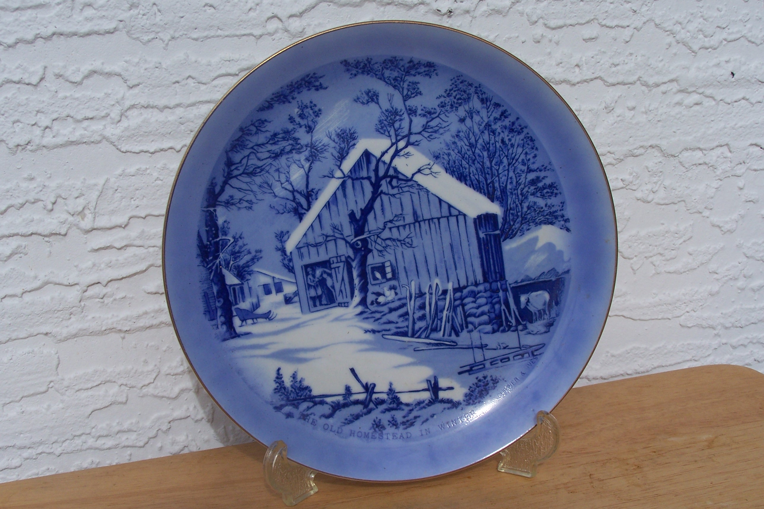 Currier & Ives, The Old Homestead In Winter, Plate
