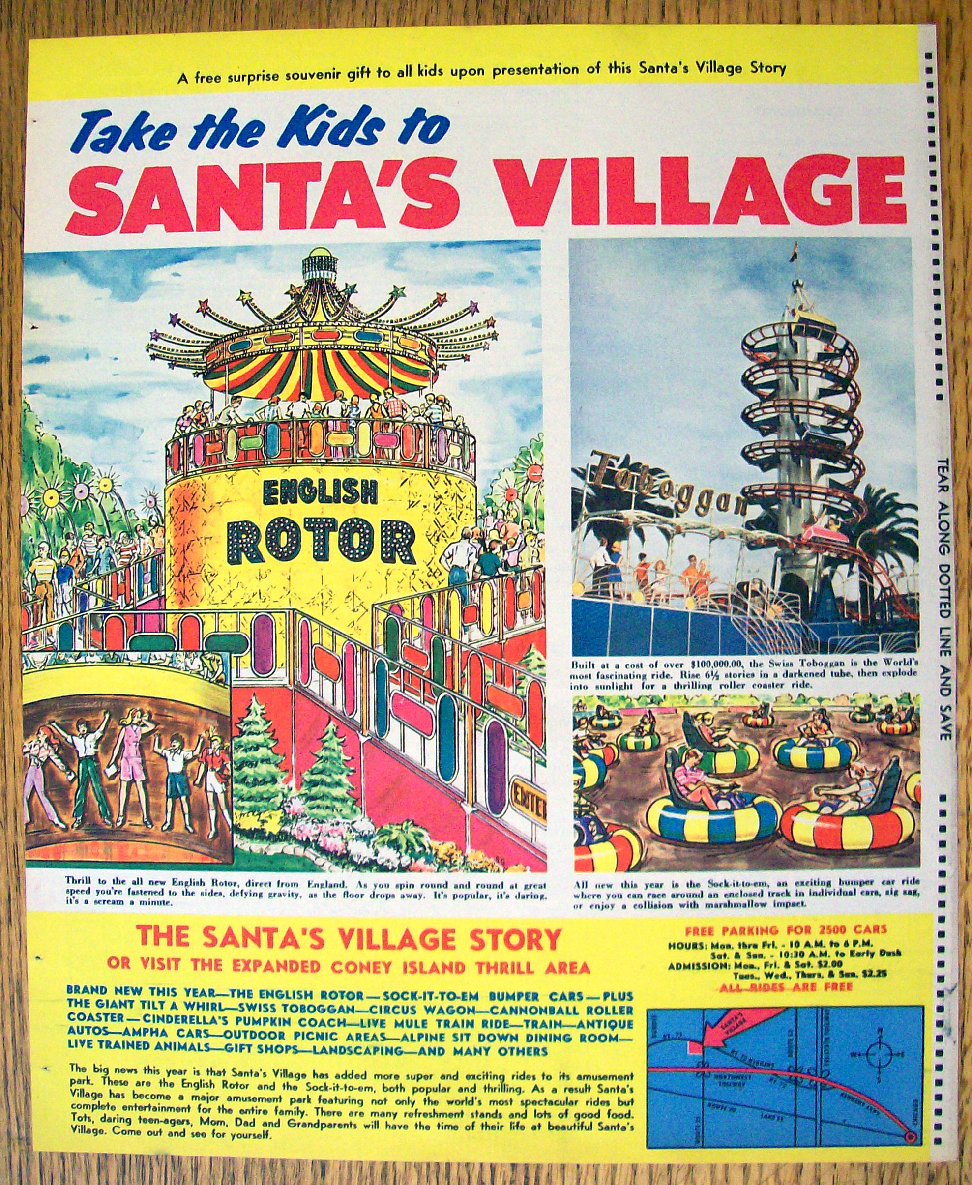 Vintage Ad: 1971 Santa's Village Amusement Park