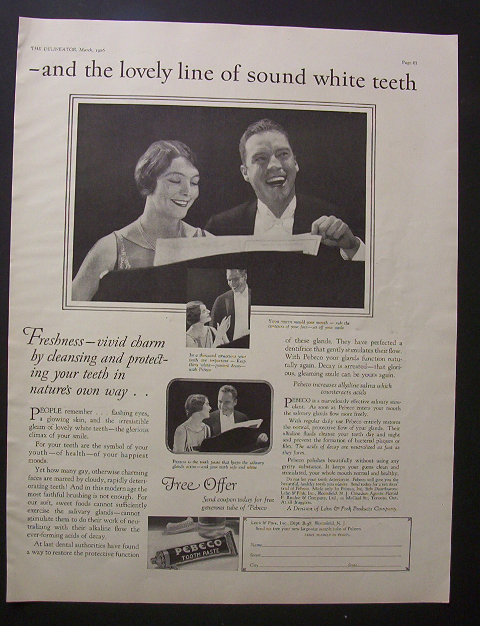 1926  Pebeco  Toothpaste