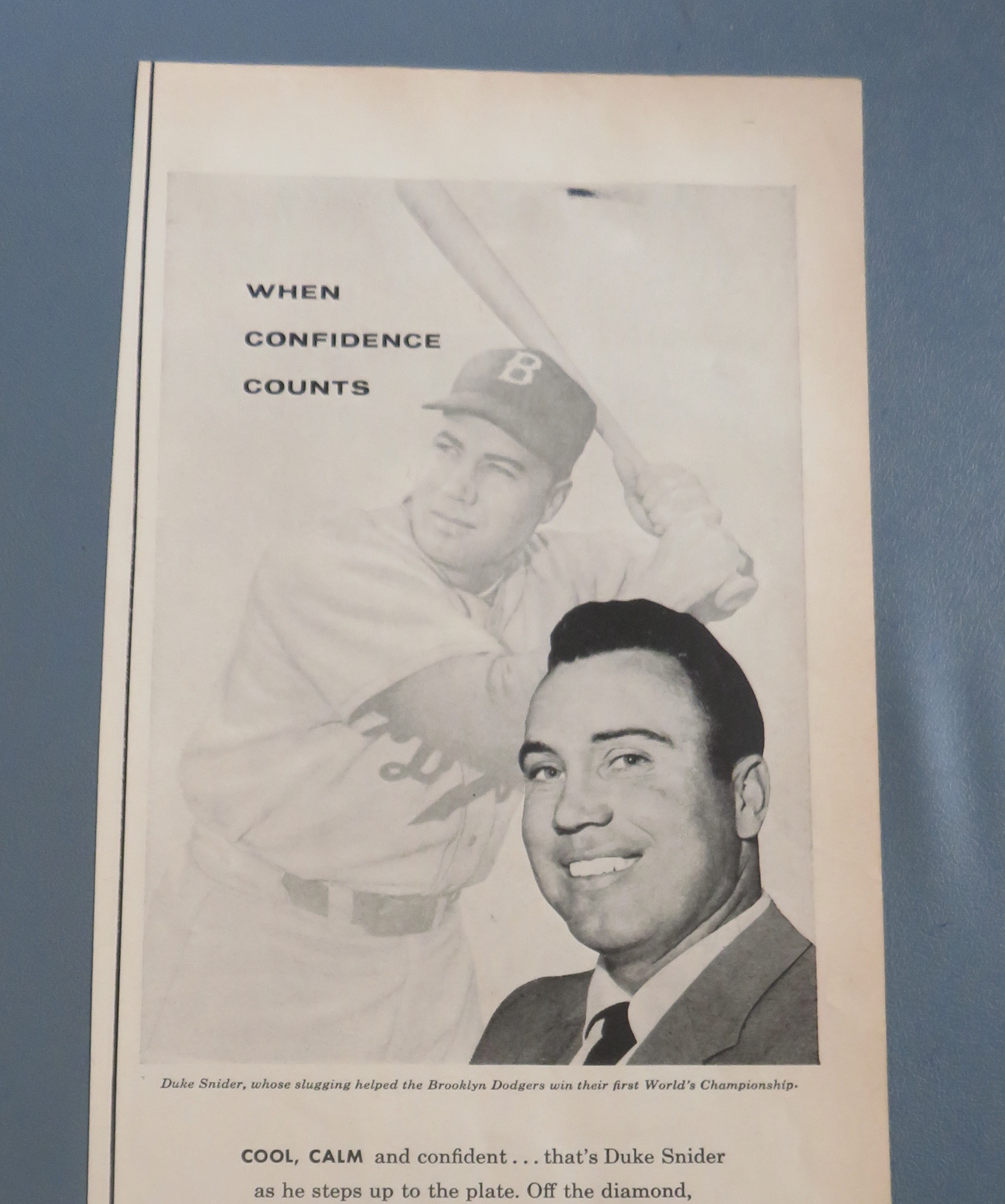 1956 Wildroot Cream Oil w/Brooklyn Dodger's Duke Snider