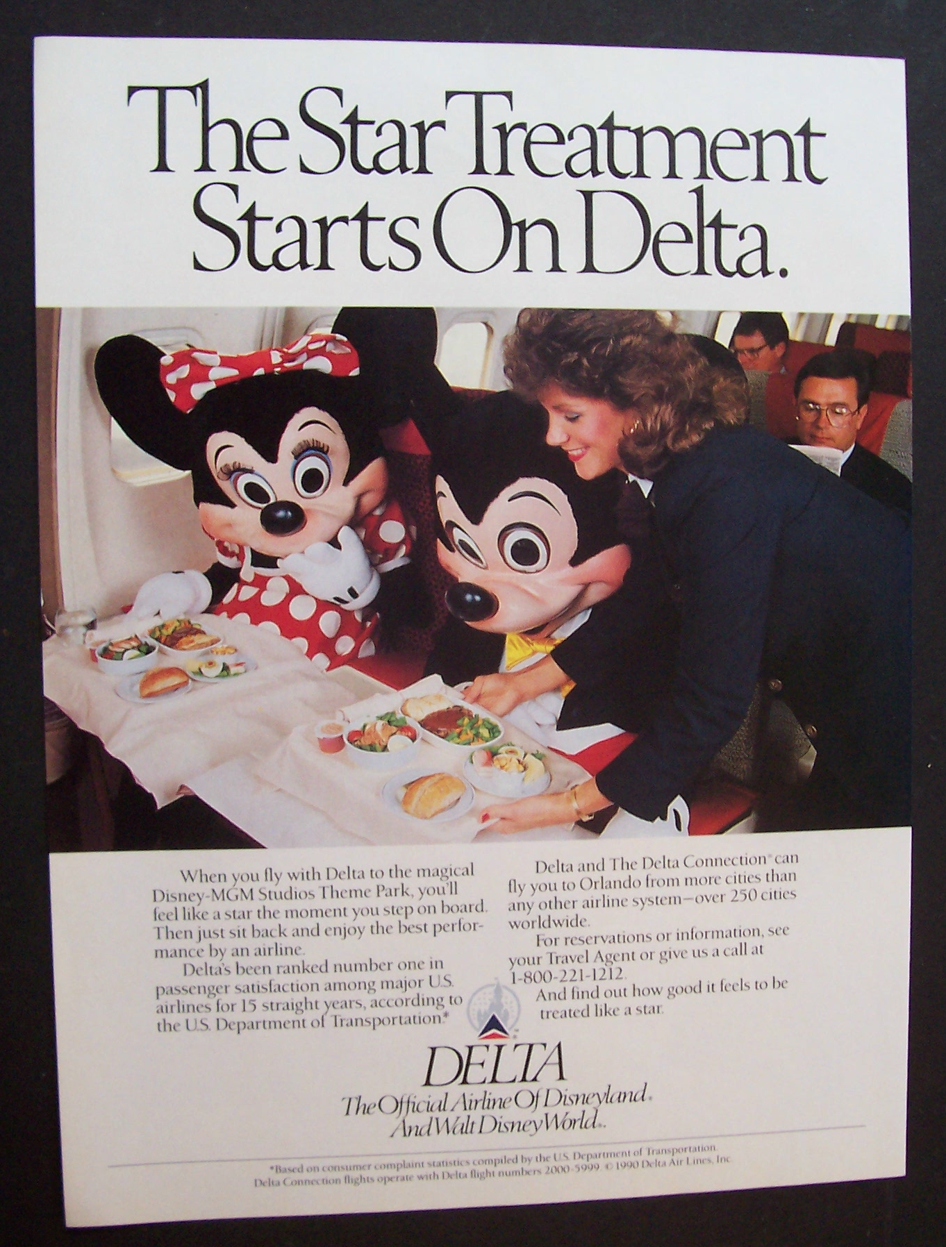 1990 Delta Airlines with Mickey & Minnie Mouse