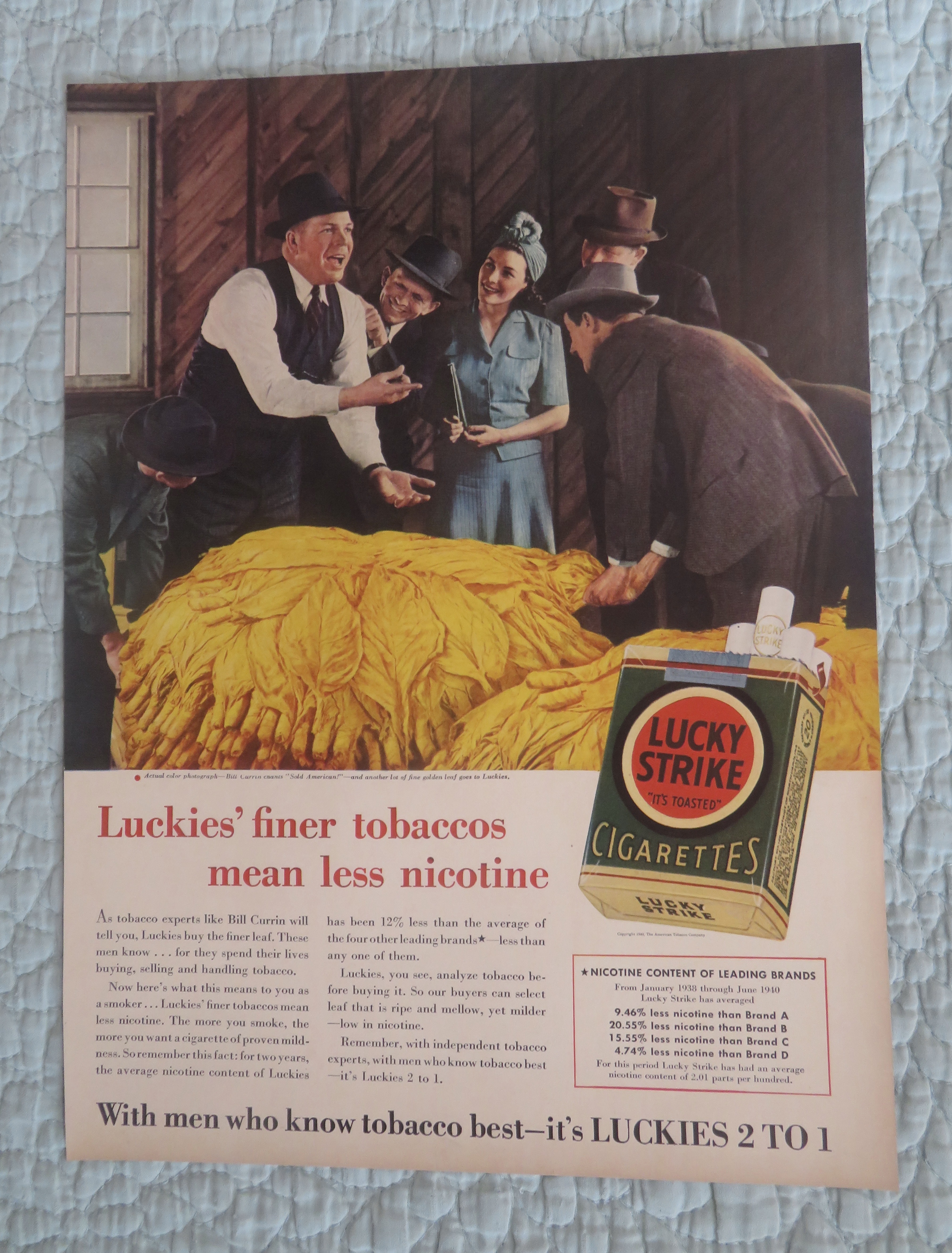 1940 Lucky Strike Cigarettes with Bill Currin