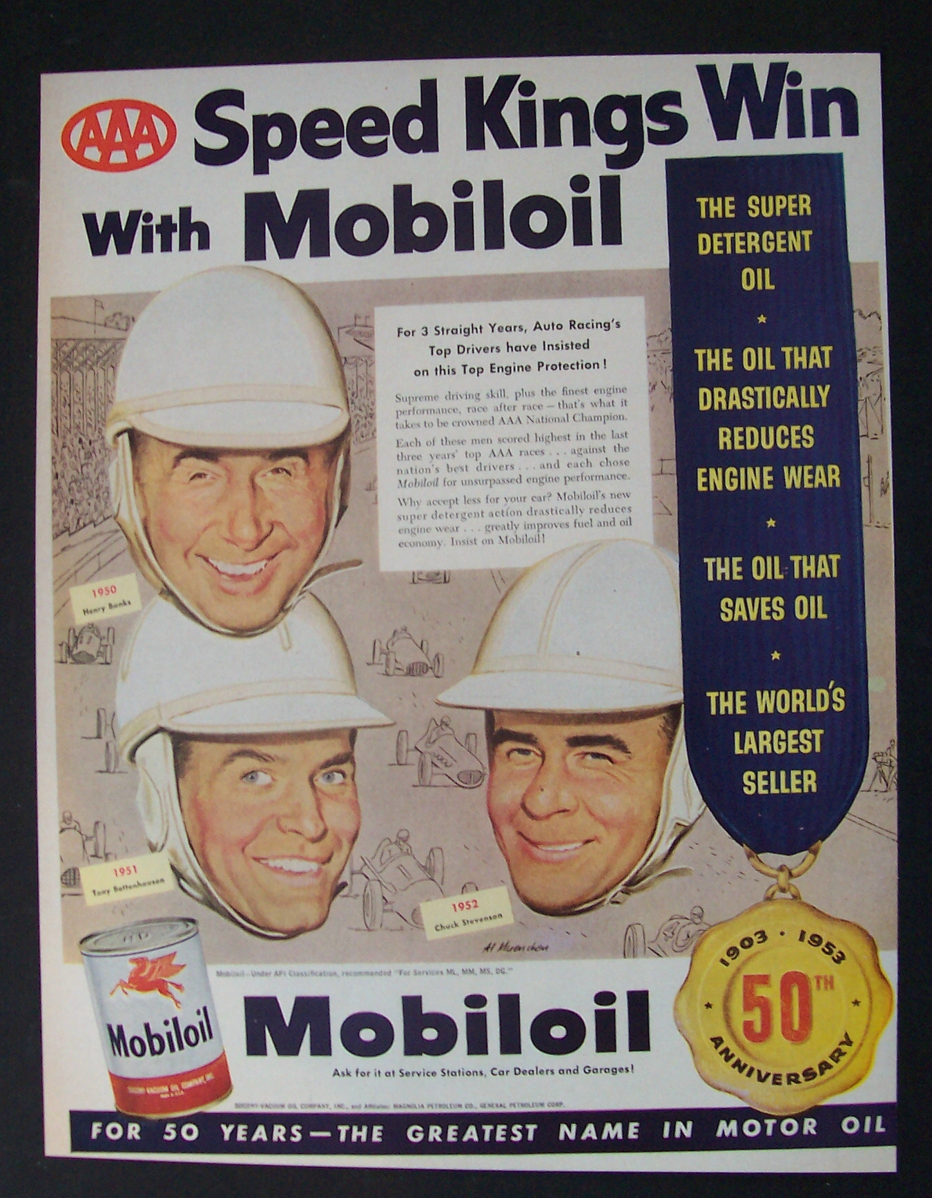 1953 Mobil Oil with Speed Kings